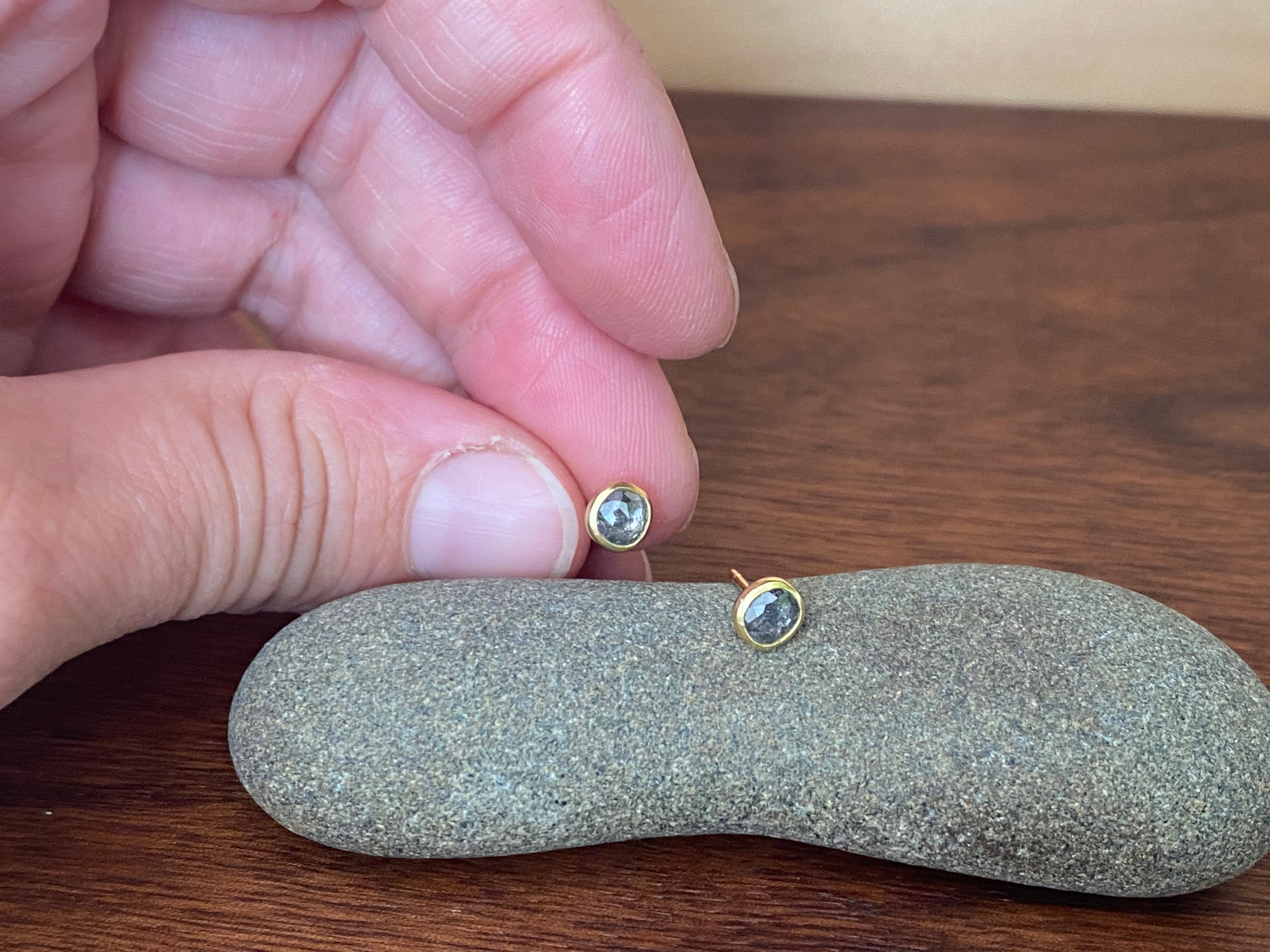 Sam Woehrmann- Grey Diamond Stud Earrings