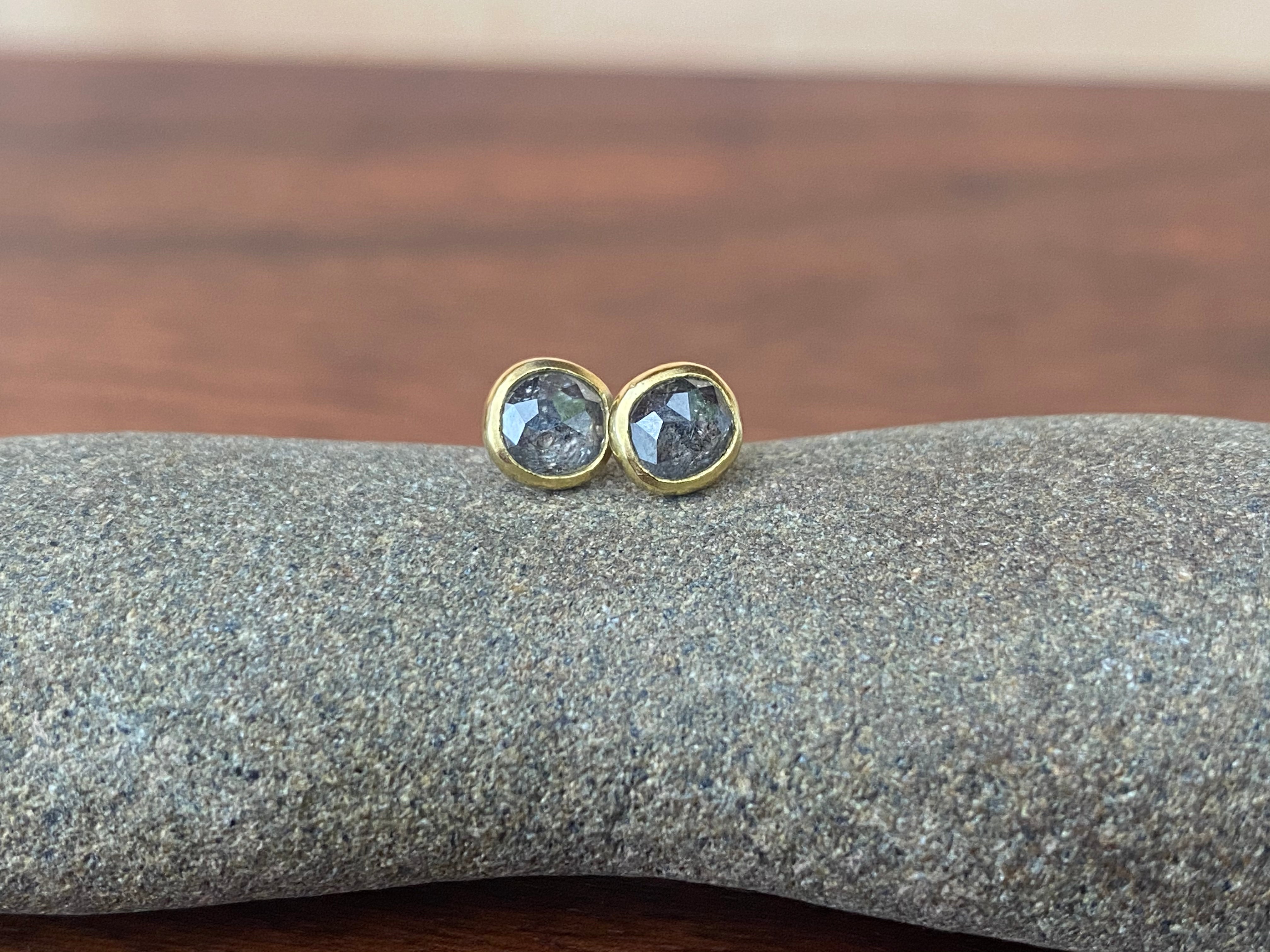 Sam Woehrmann- Grey Diamond Stud Earrings