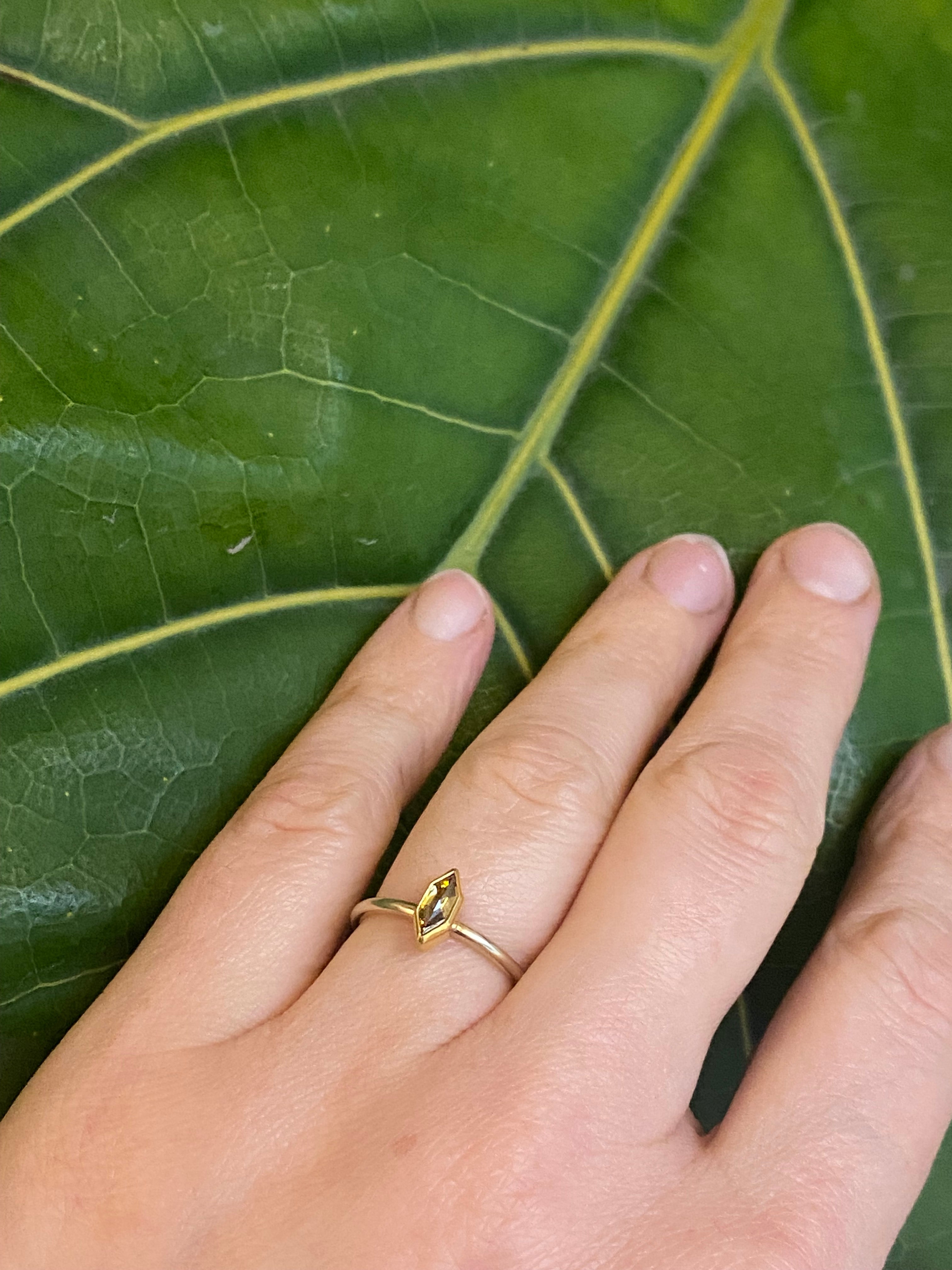 Sam Woehrmann- Brown Diamond Hexagon Ring
