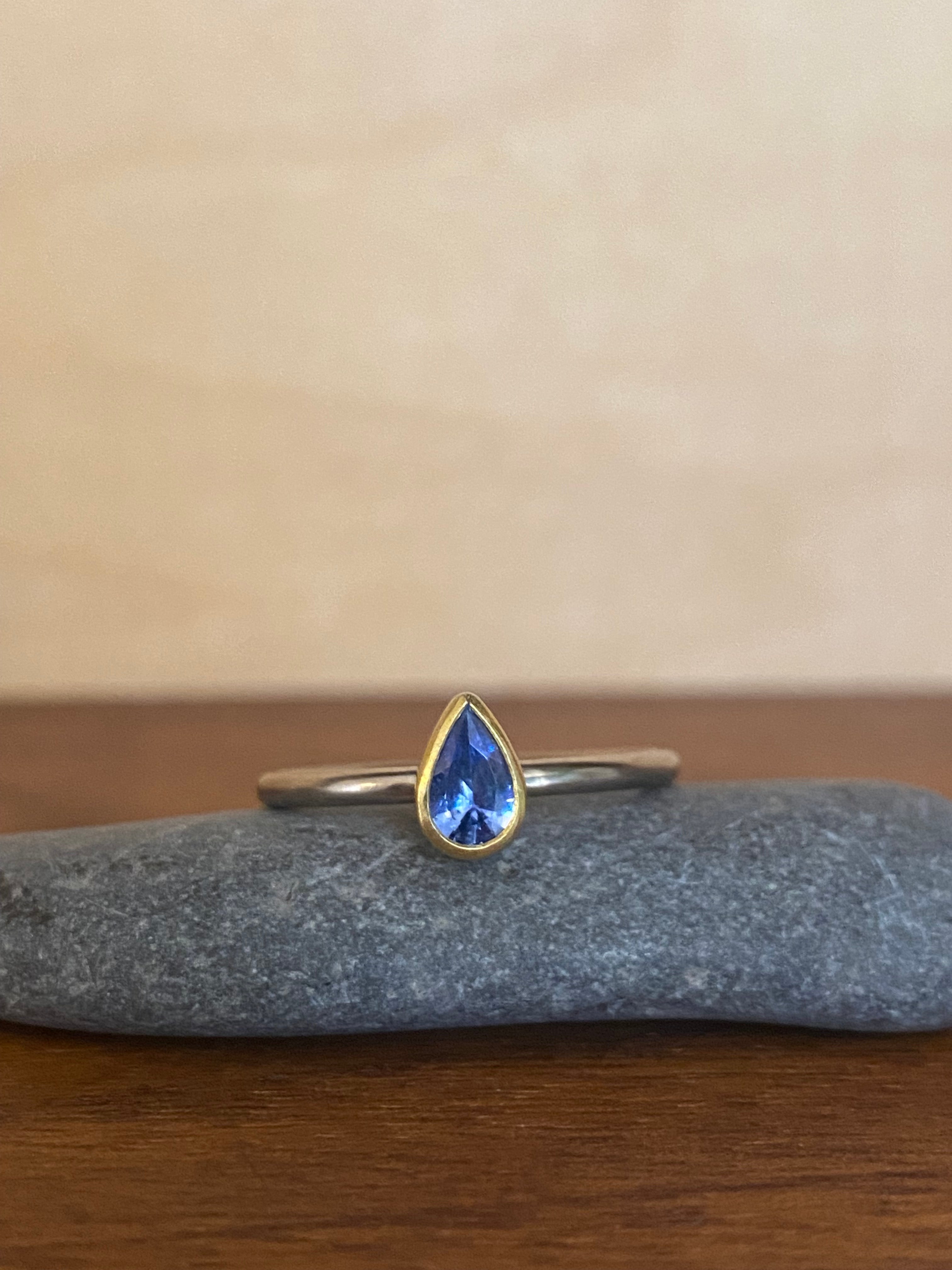 Sam Woehrmann- Sapphire Tear Drop Ring