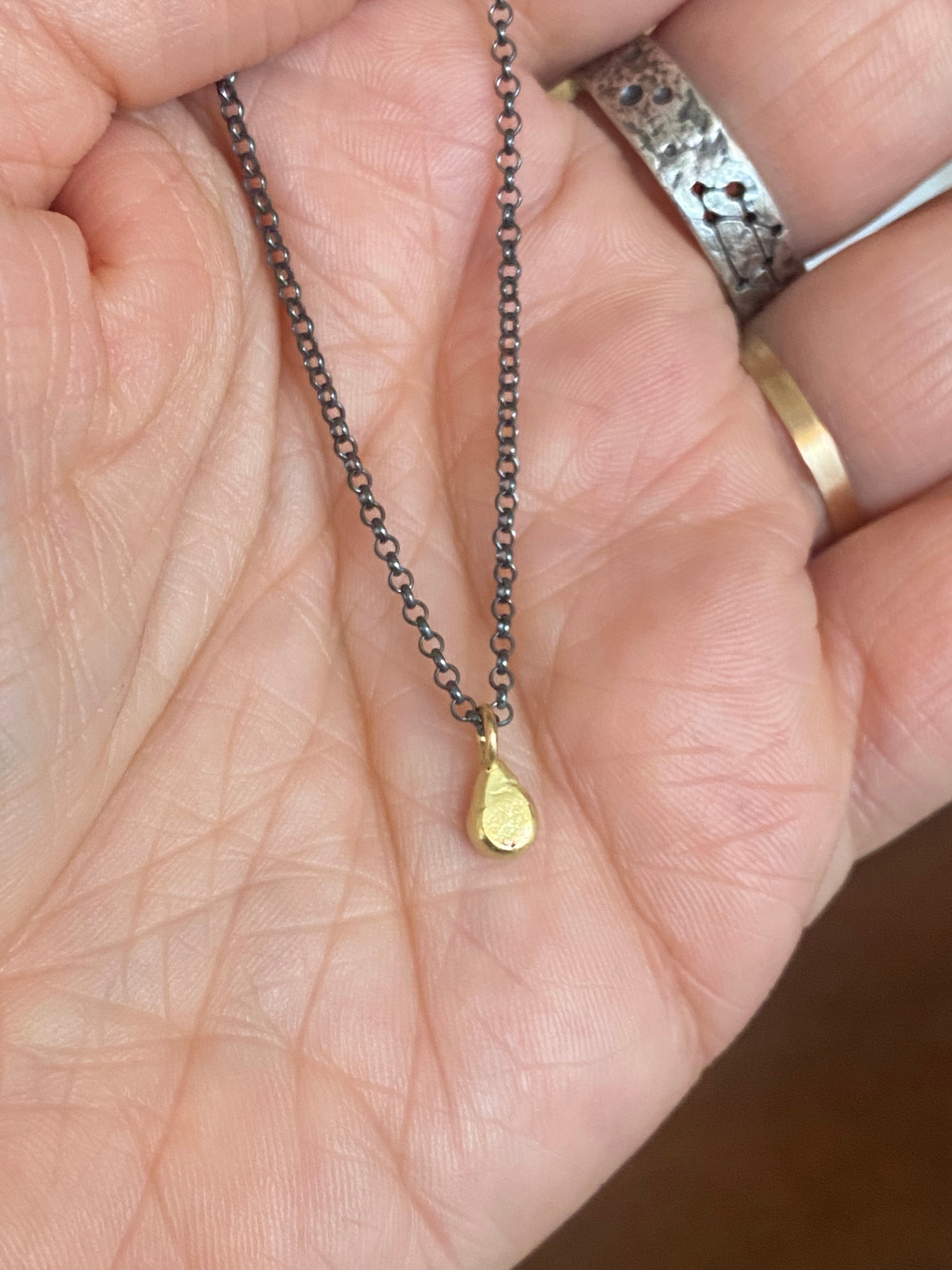 Siedra Loeffler- Gold Nugget Drop Pendant