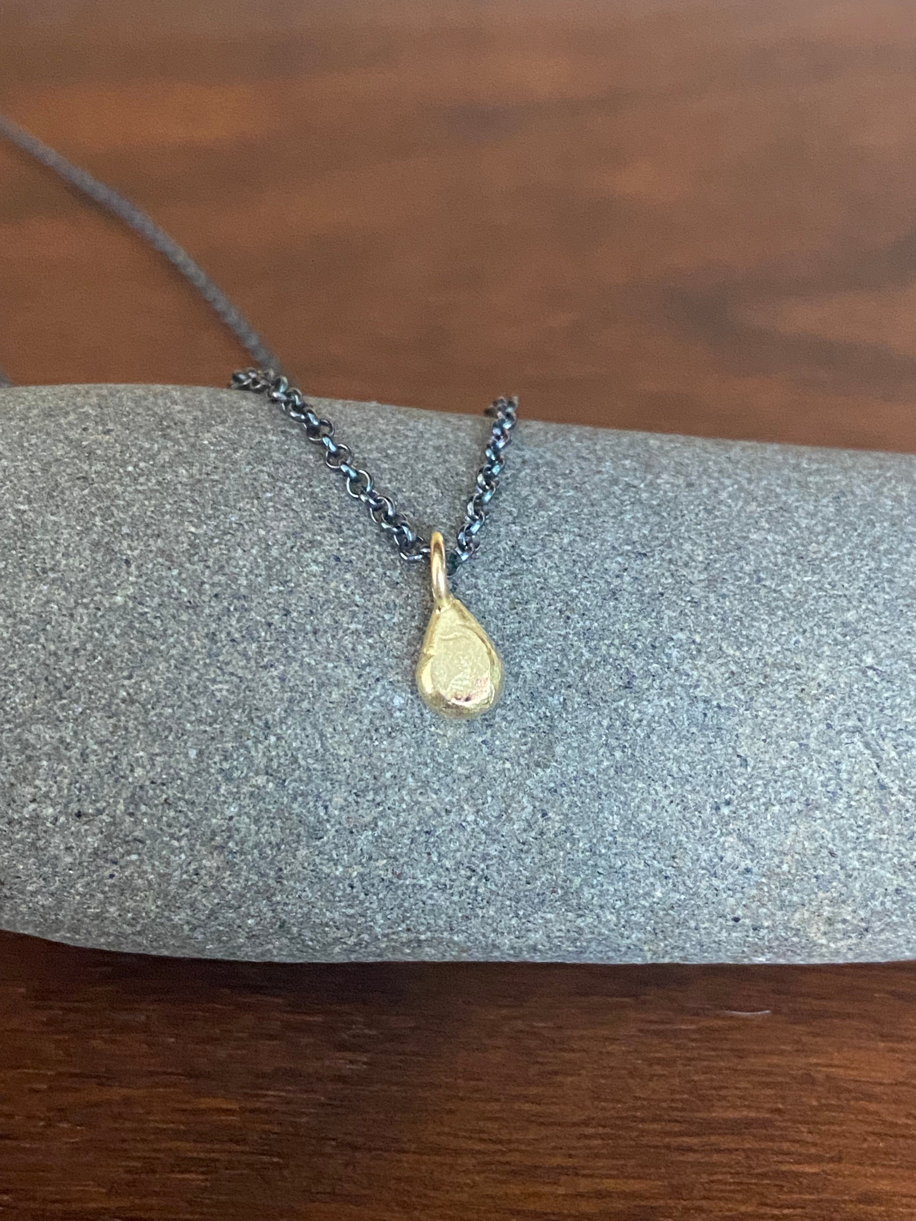 Siedra Loeffler- Gold Nugget Drop Pendant