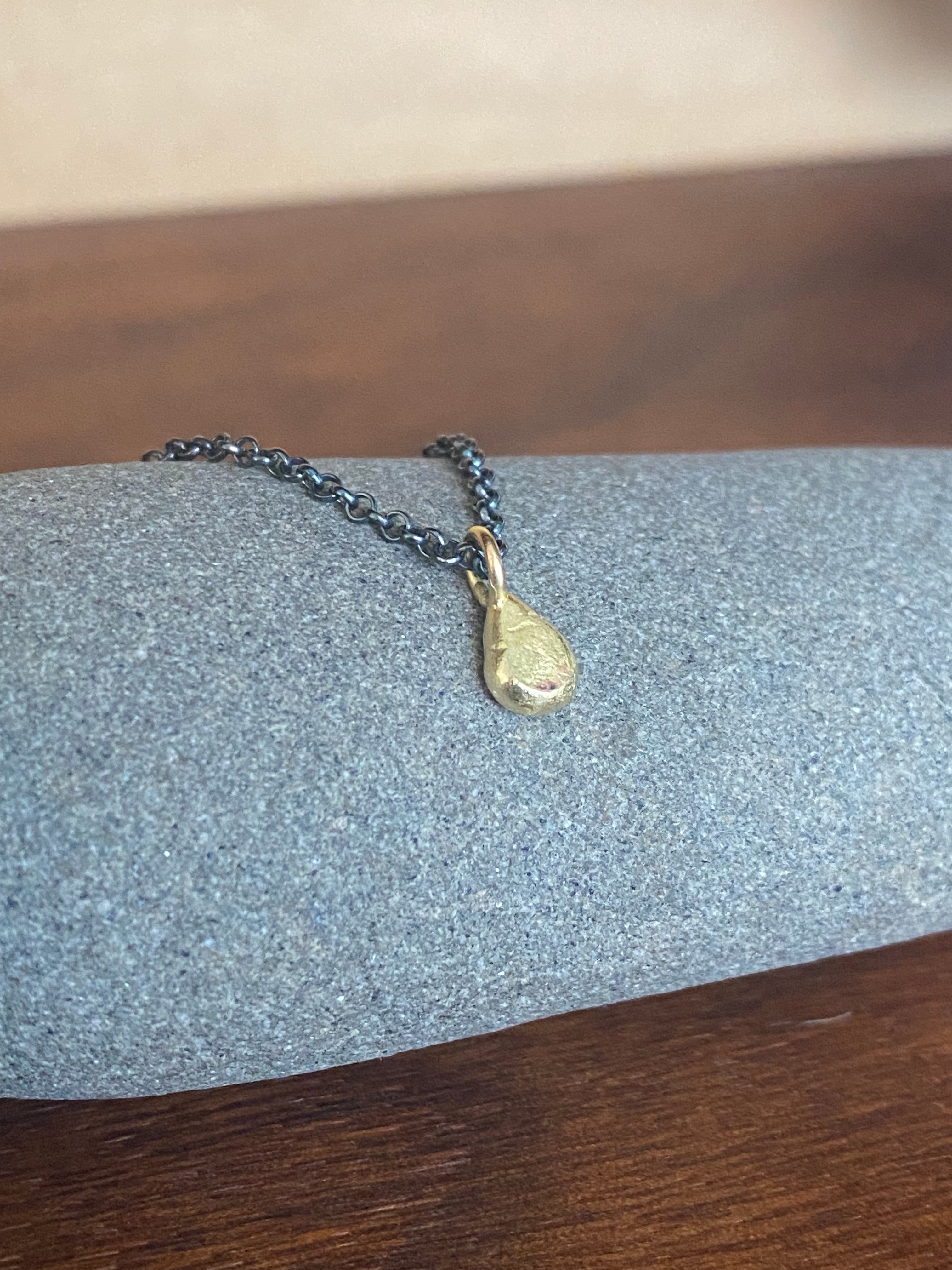 Siedra Loeffler- Gold Nugget Drop Pendant