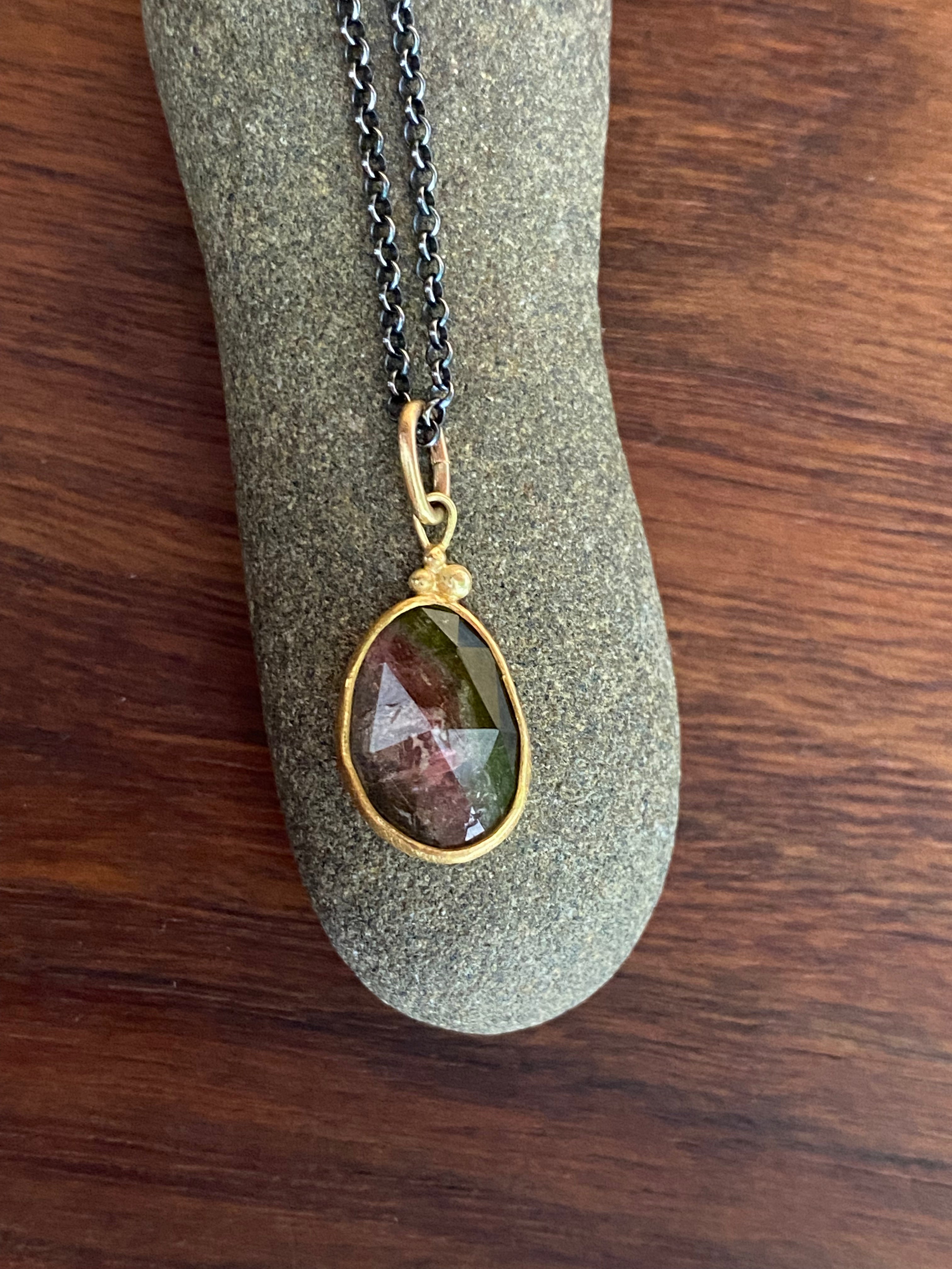 Siedra Loeffler- Watermelon Tourmaline Pendant