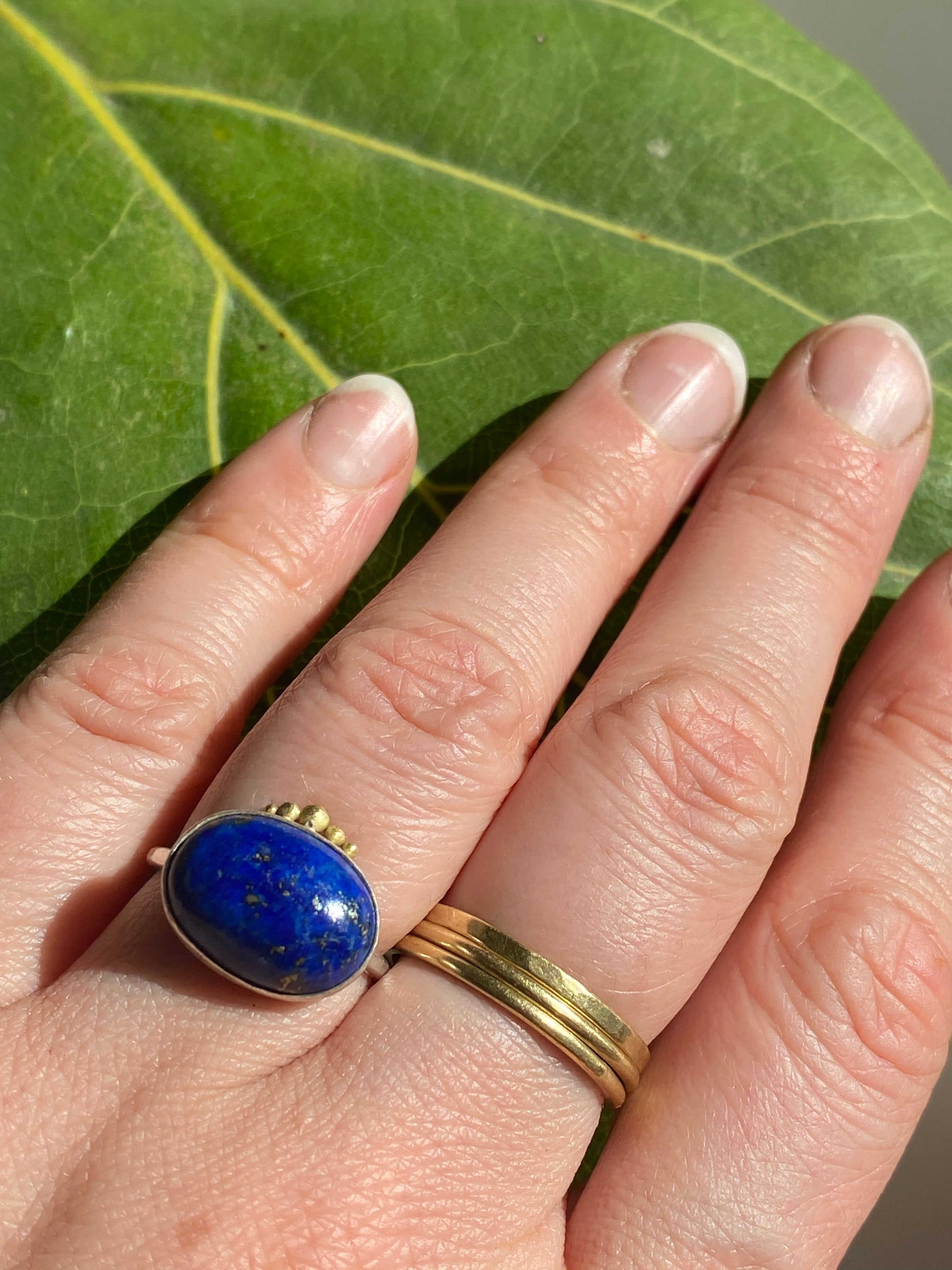 Siedra Loeffler- Lapis with 18k Crown Ring