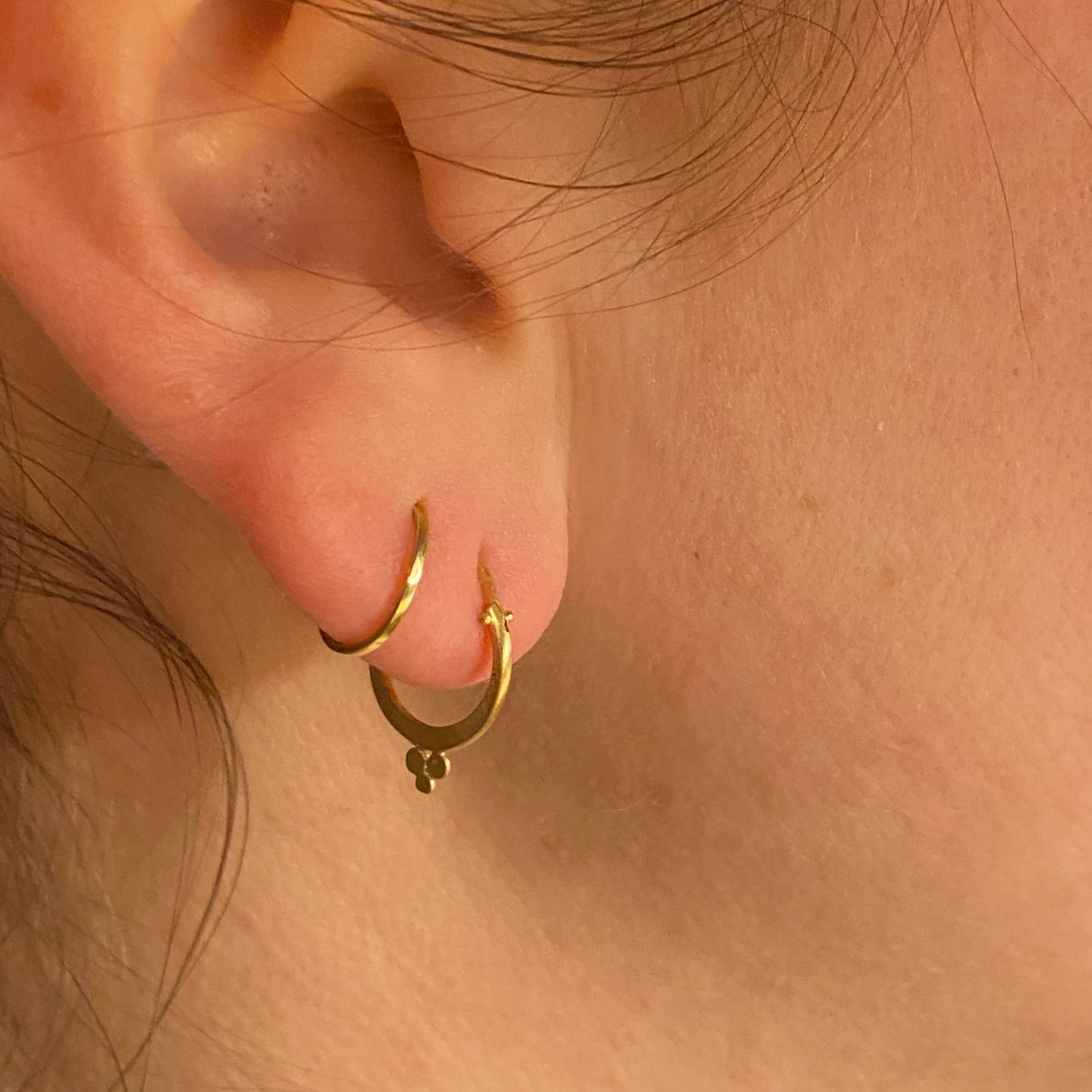 Siedra Loeffler- Tiny Crown Hoop Earrings