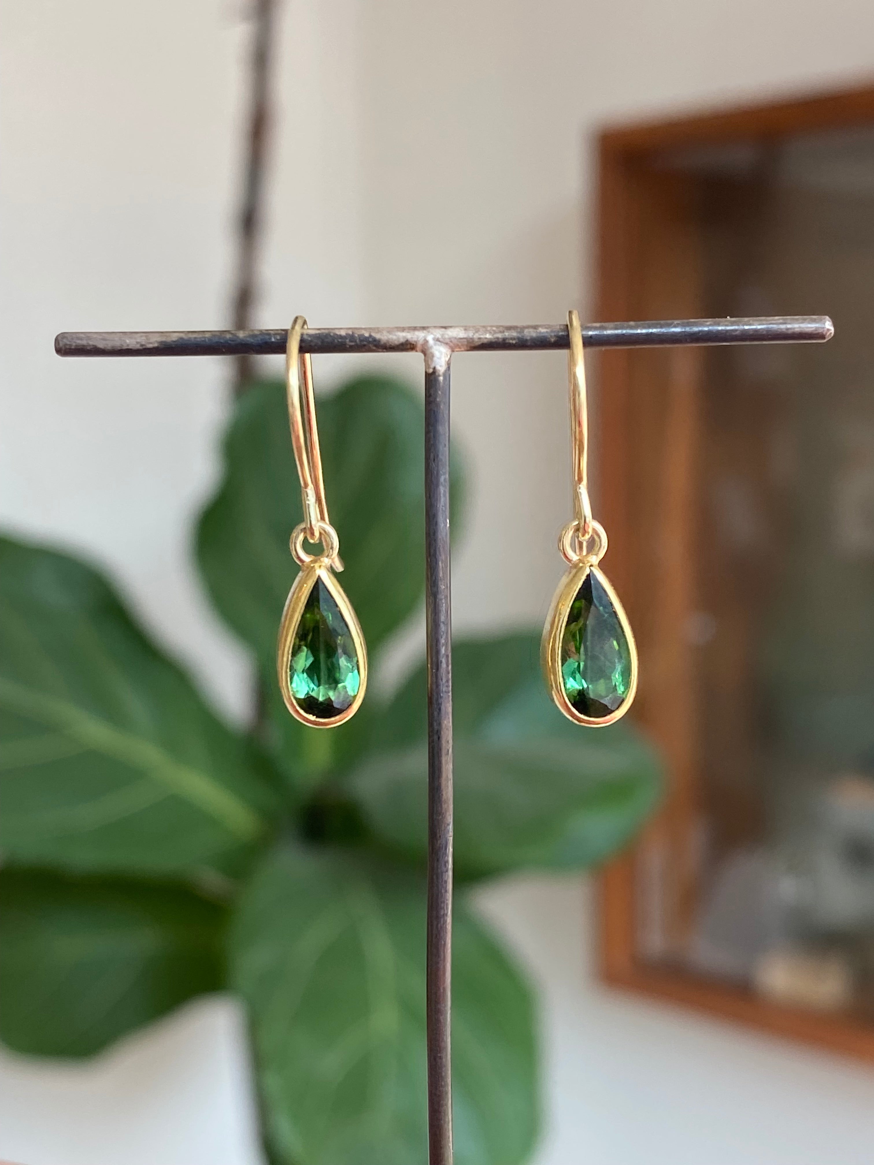 Sam Woehrmann- Green Tourmaline Drop Earrings