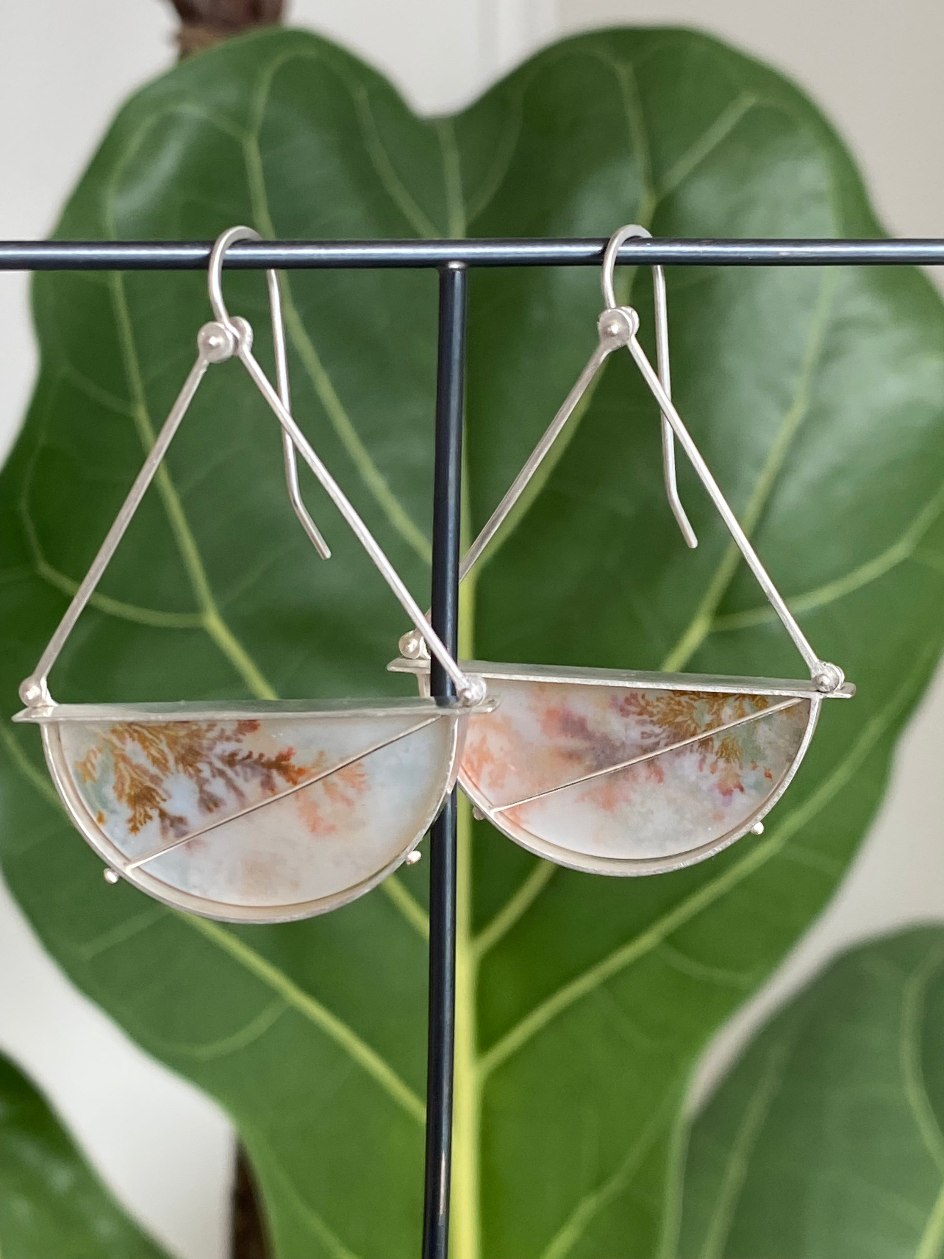 Hilary Finck- Dendritic Agate Radius Earrings