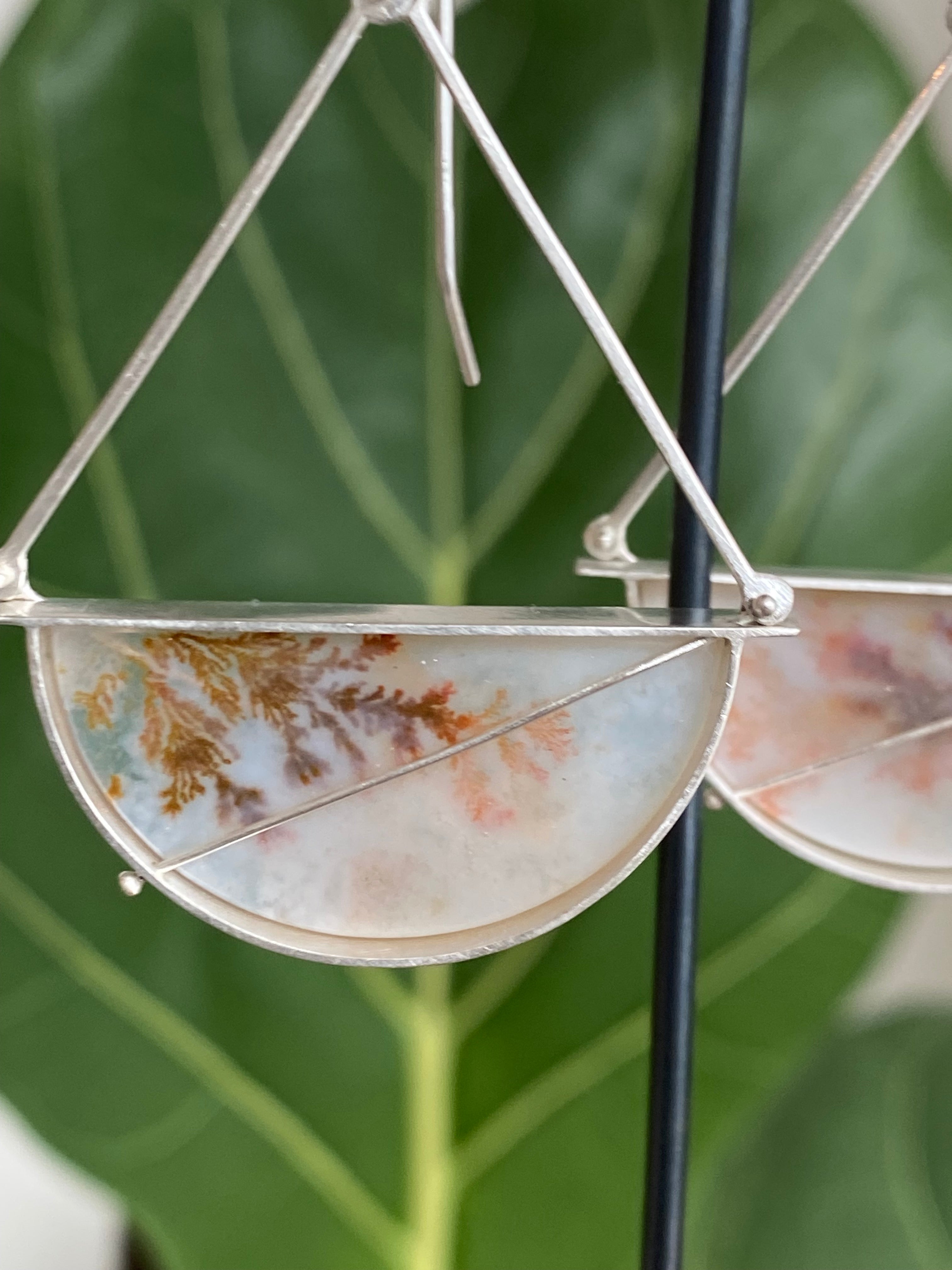 Hilary Finck- Dendritic Agate Radius Earrings