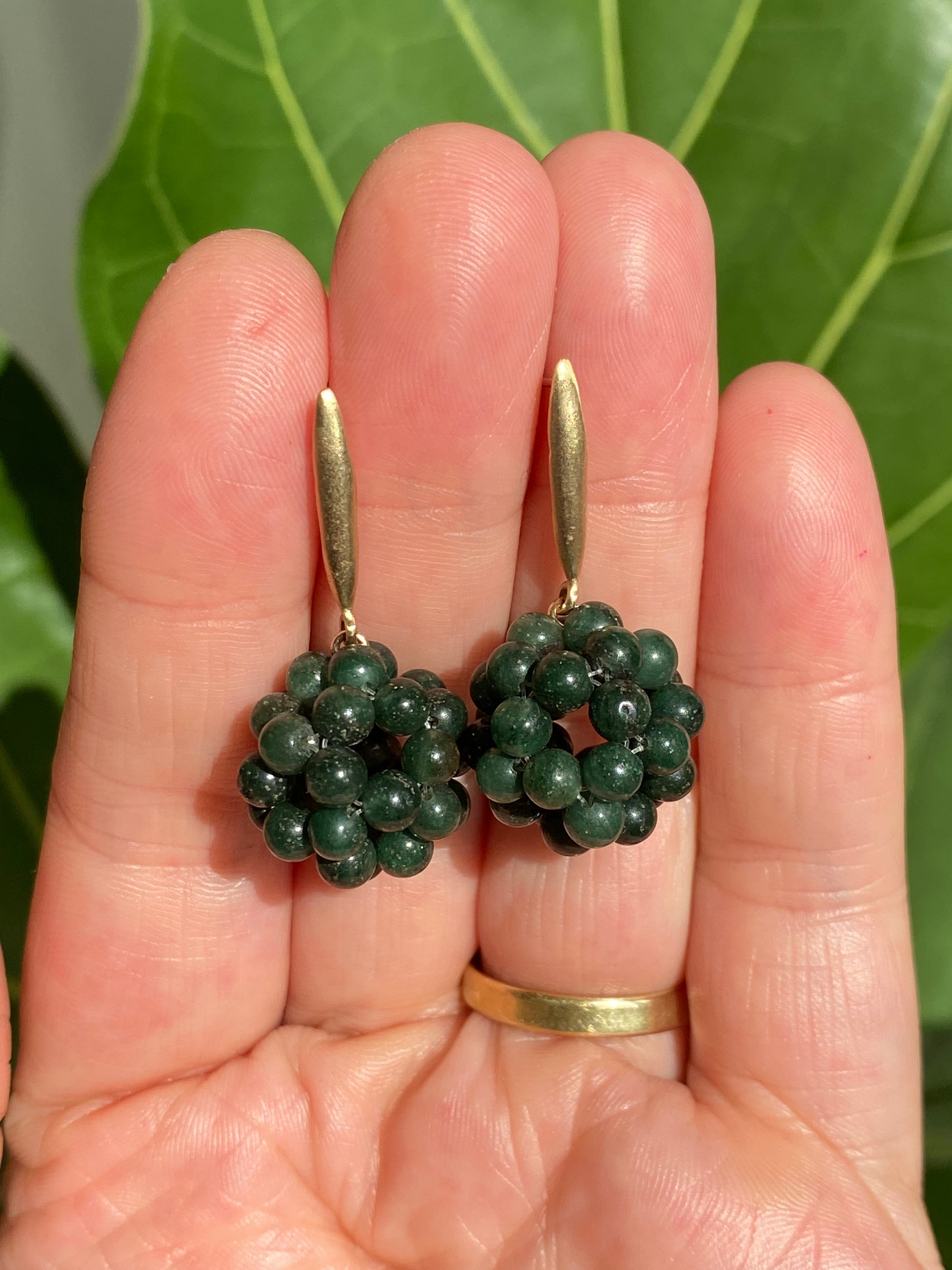 Julie Cohn- Aventurine Orb Earrings