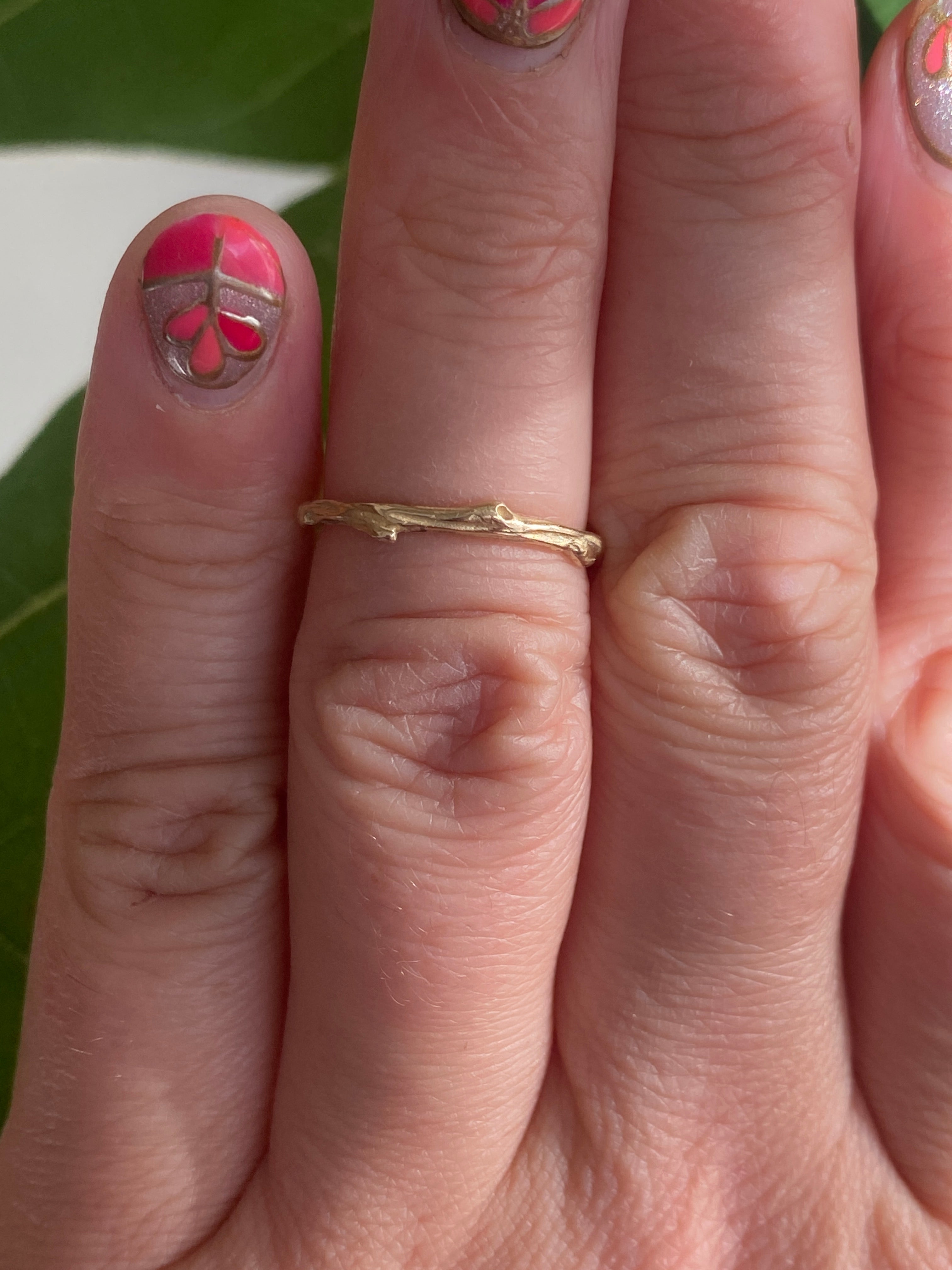 Luana Coonen- 14k Pinot Twig Branch Ring
