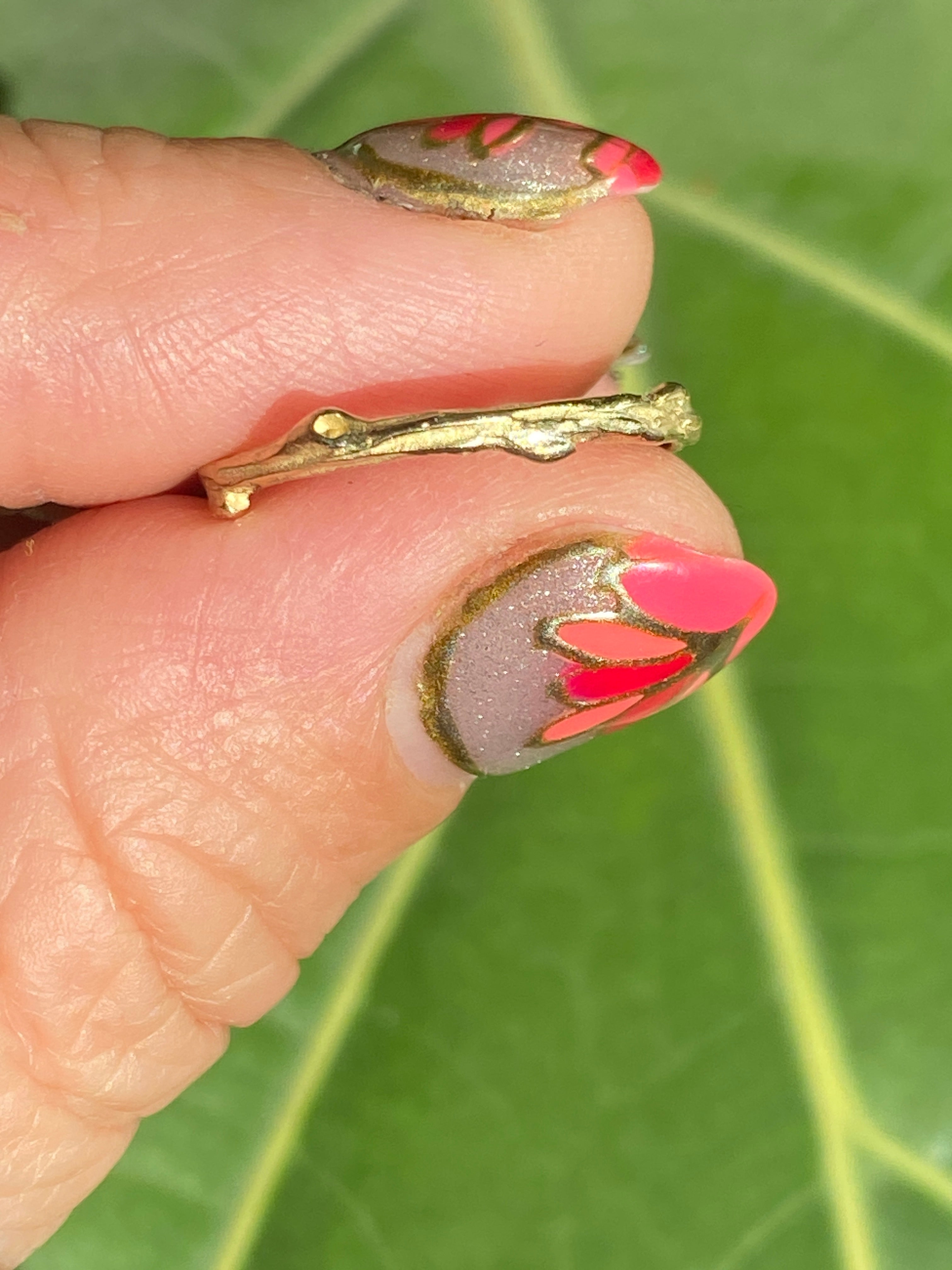 Luana Coonen- 14k Pinot Twig Branch Ring