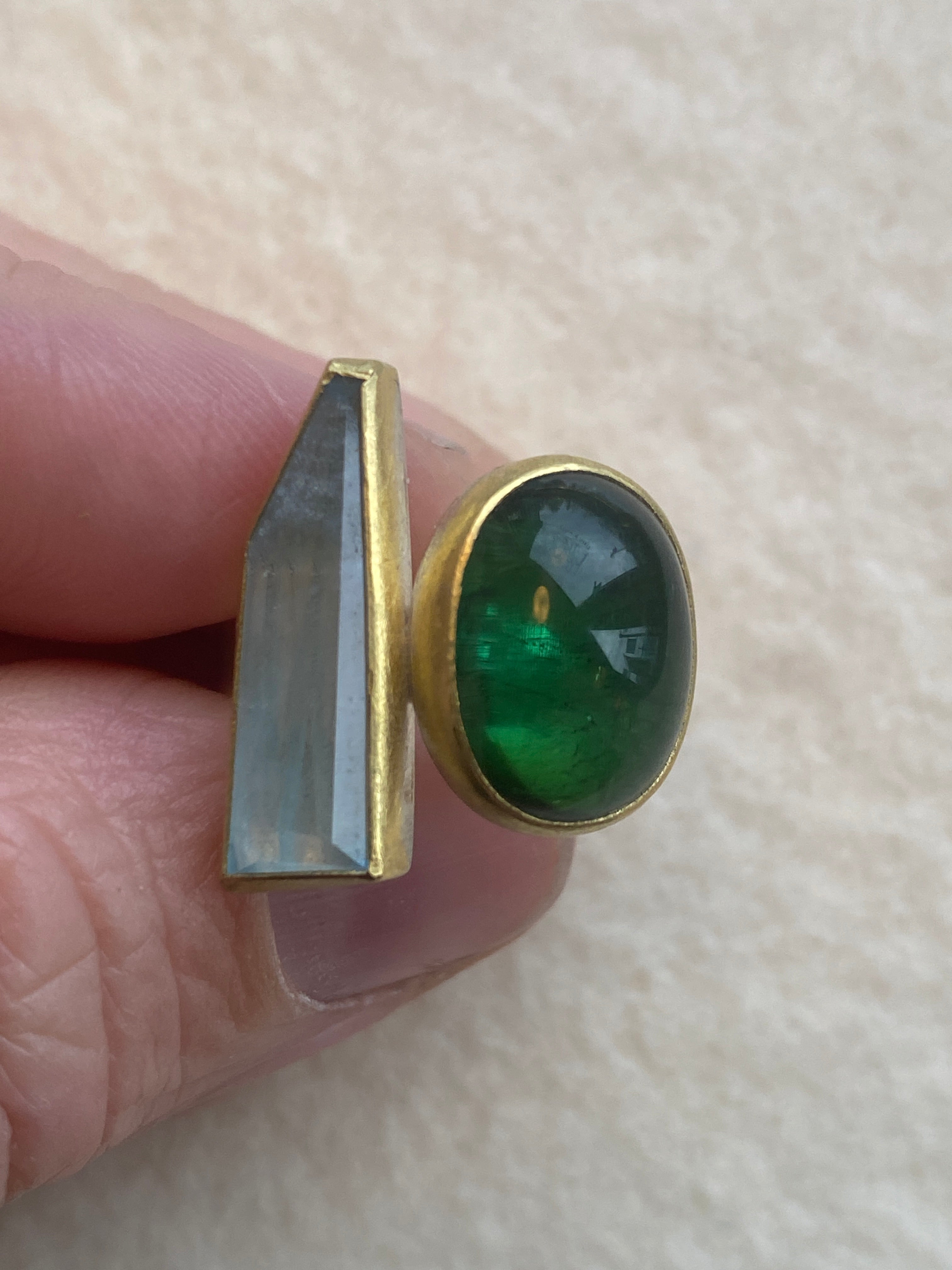 Sam Woehrmann- Blue Green Cluster Ring