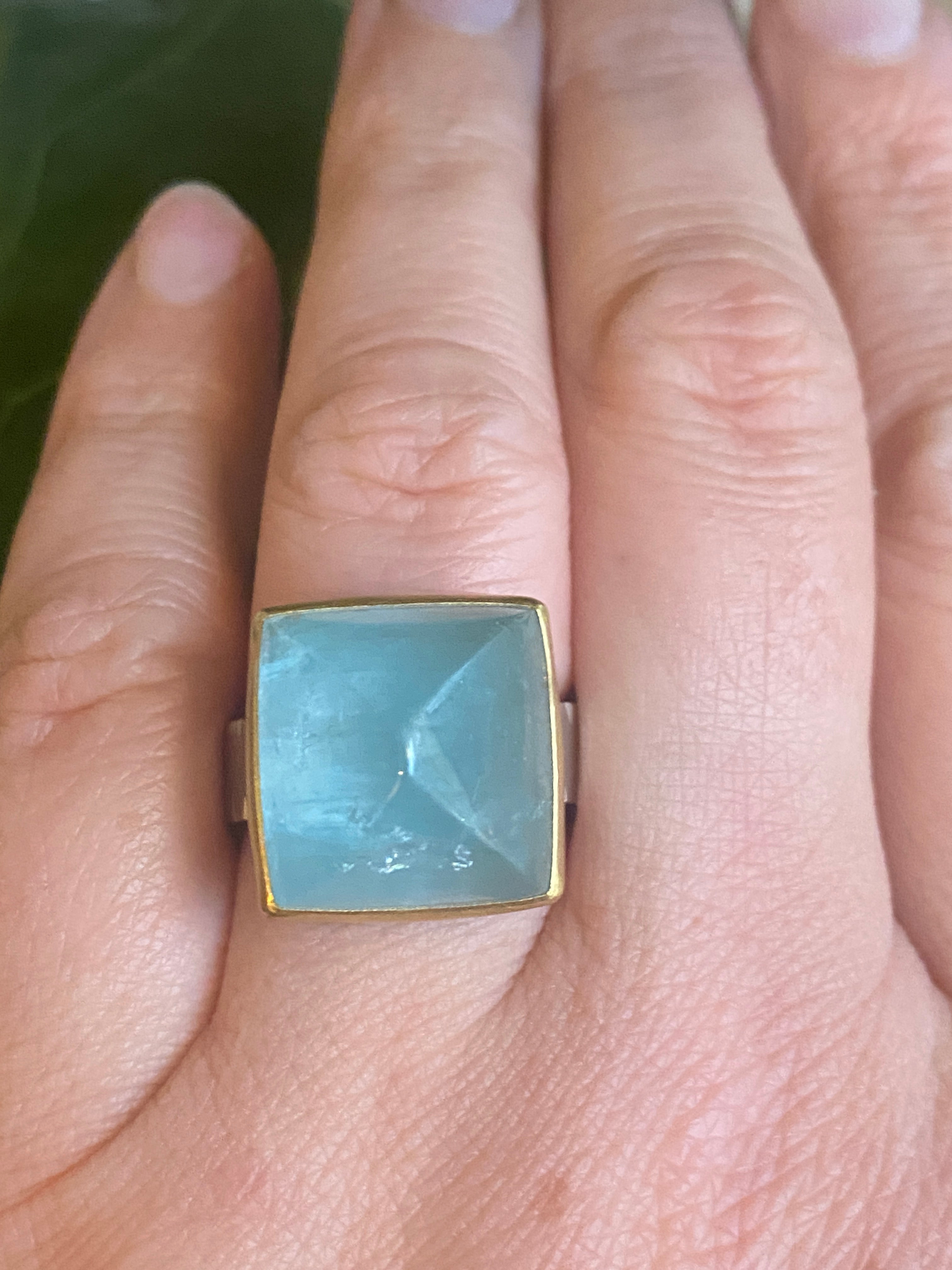 Sam Woehrmann- Sugarloaf Aquamarine Ring