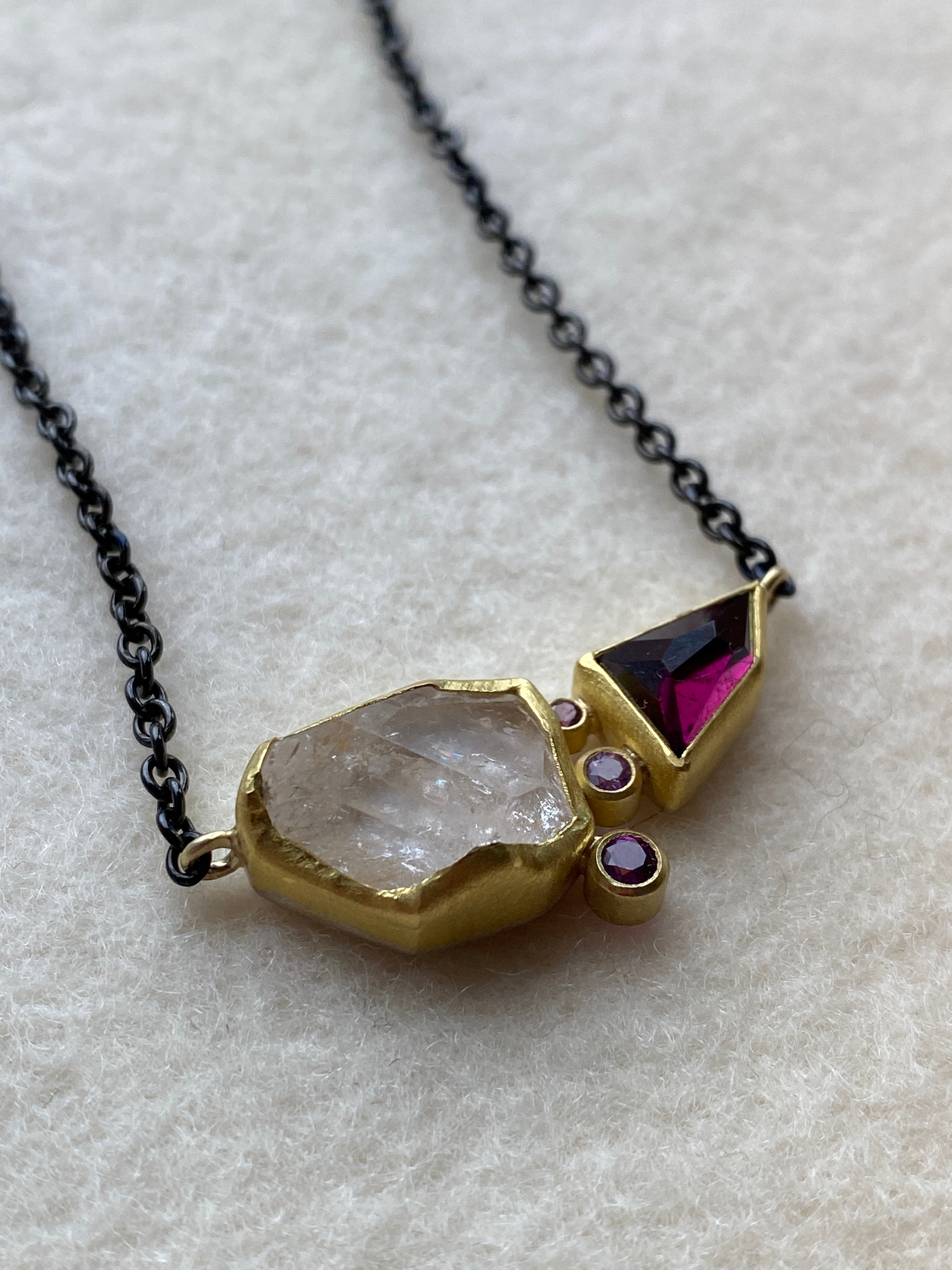 Sam Woehrmann- Garnet Cluster Necklace