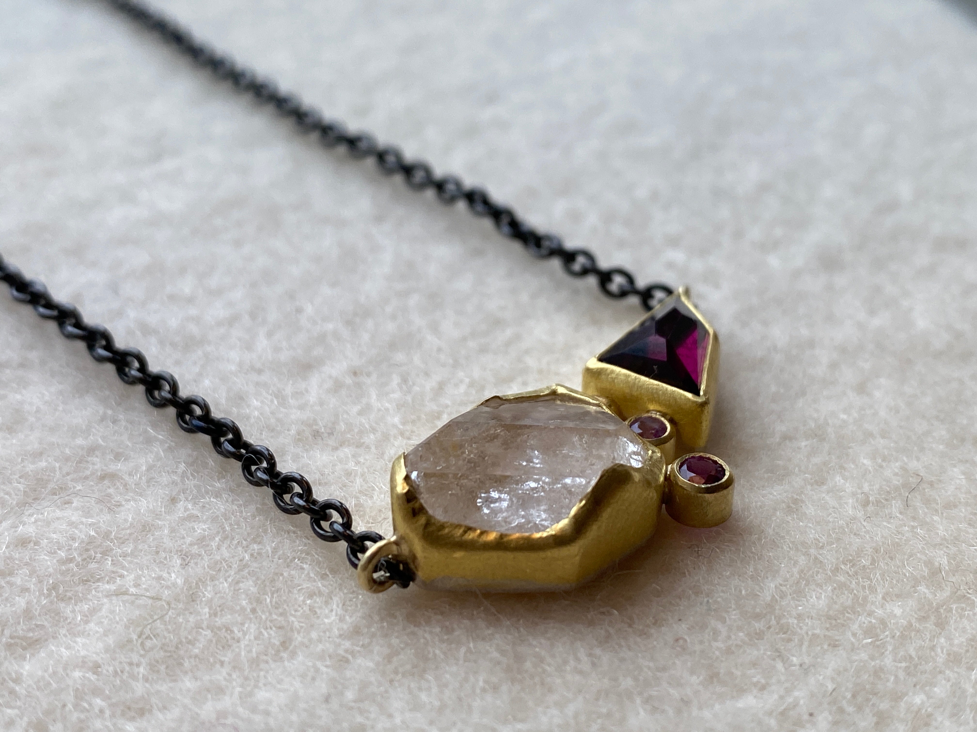 Sam Woehrmann- Garnet Cluster Necklace