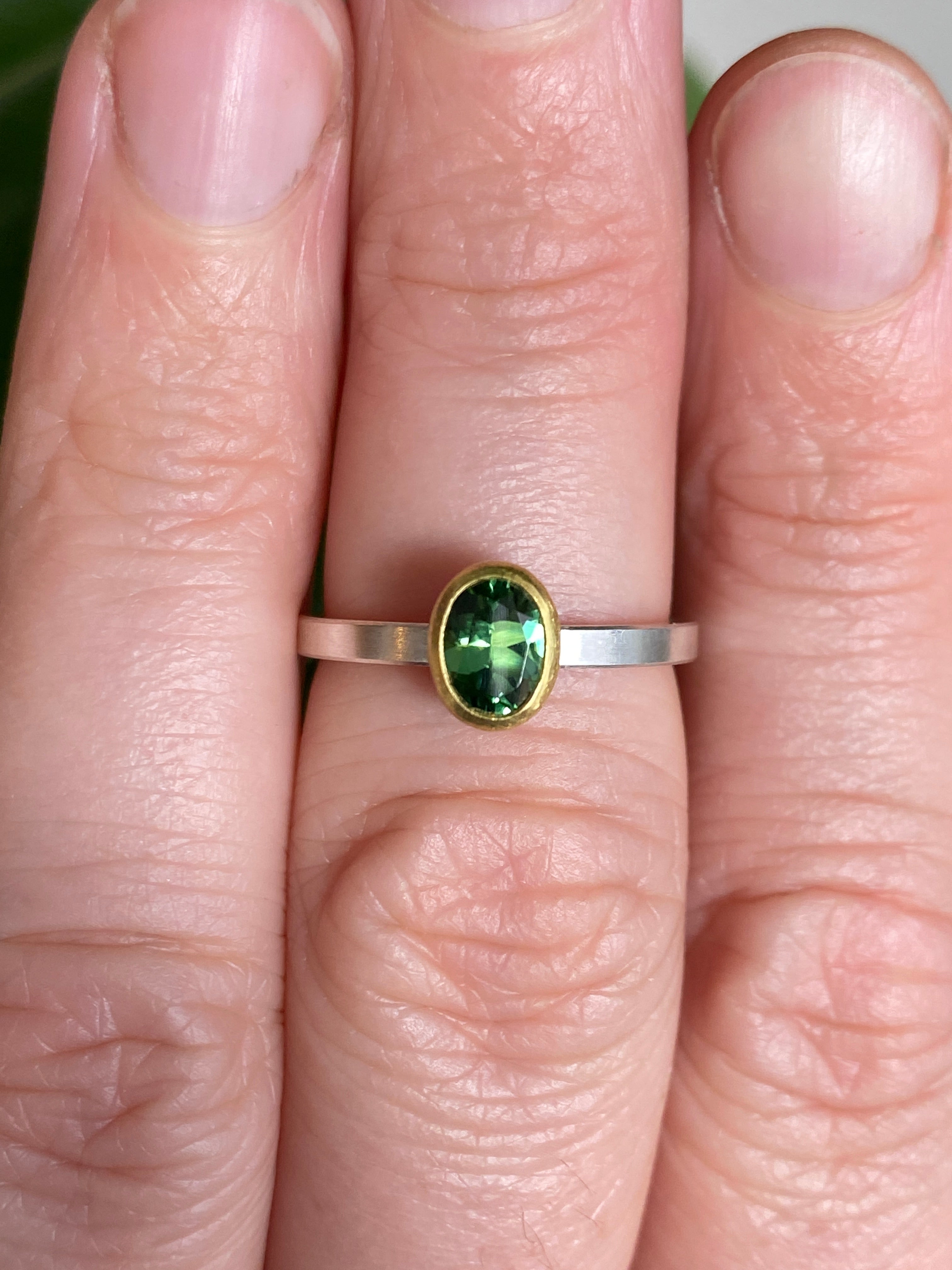 Sam Woehrmann- Oval Tourmaline Stacking Ring