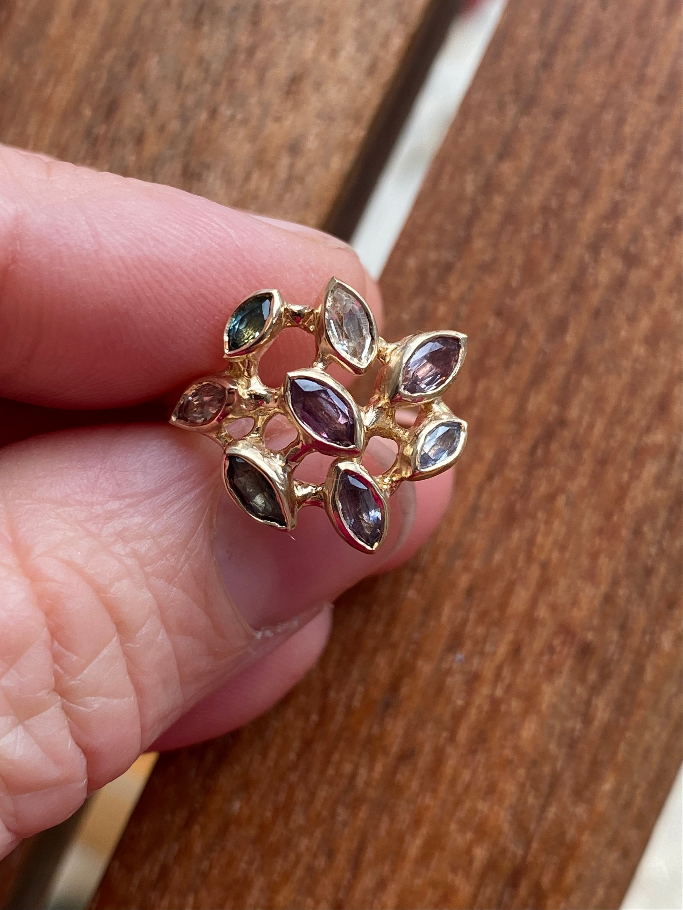 Elle Naz- Mosaic Sapphire Ring