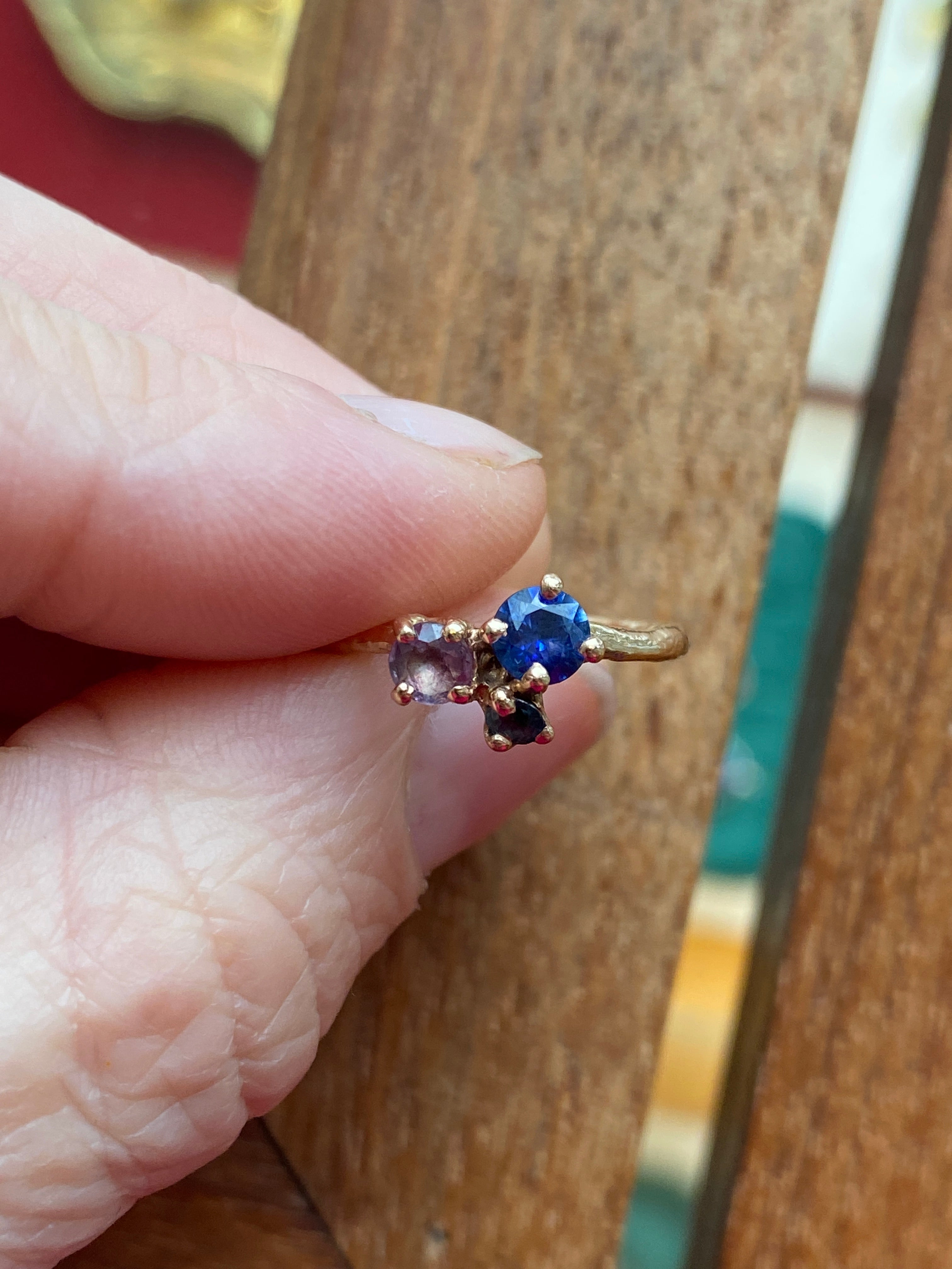 Elle Naz- Cluster of Sapphires Ring