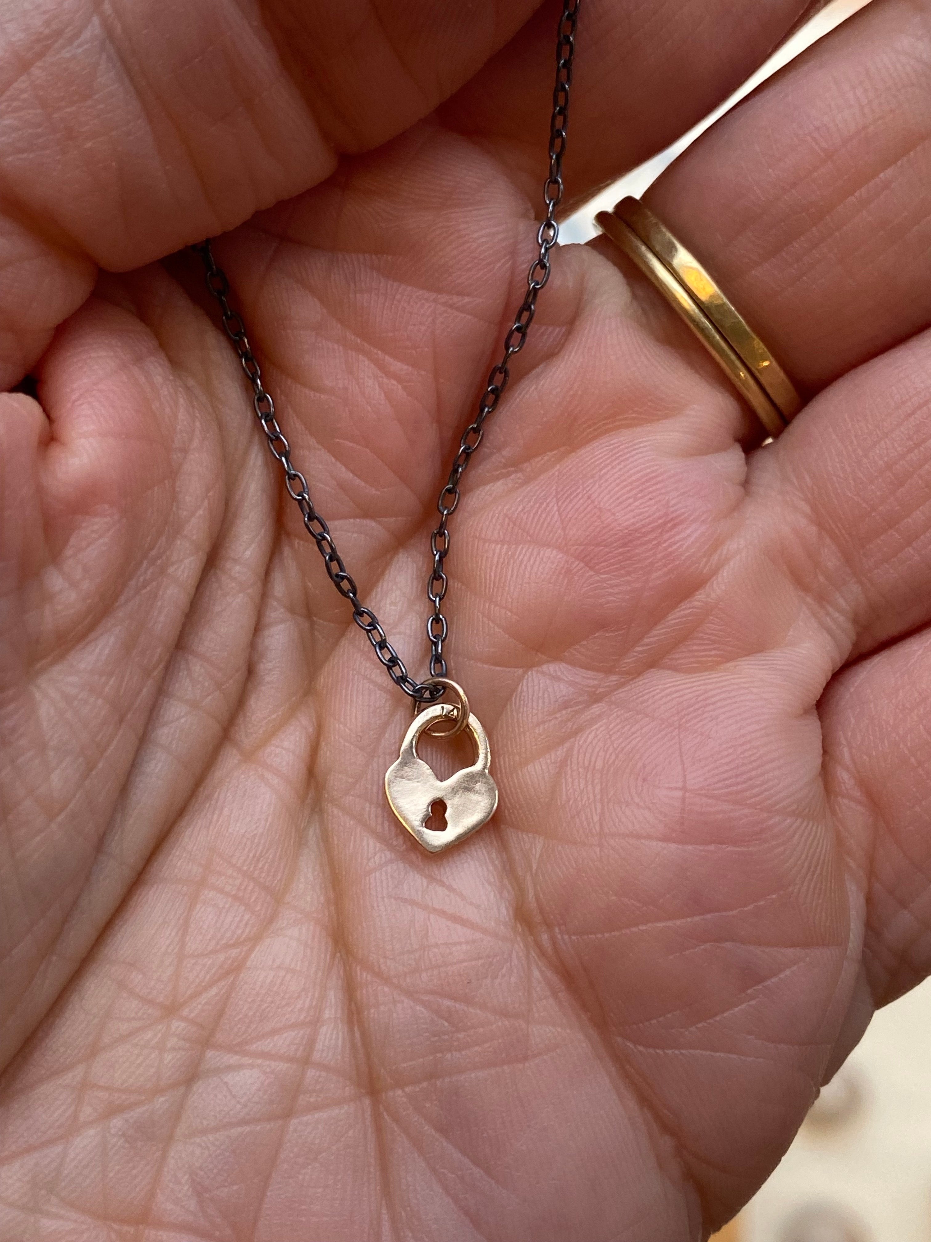 Luana Coonen- Tiny Heart Lock Necklace
