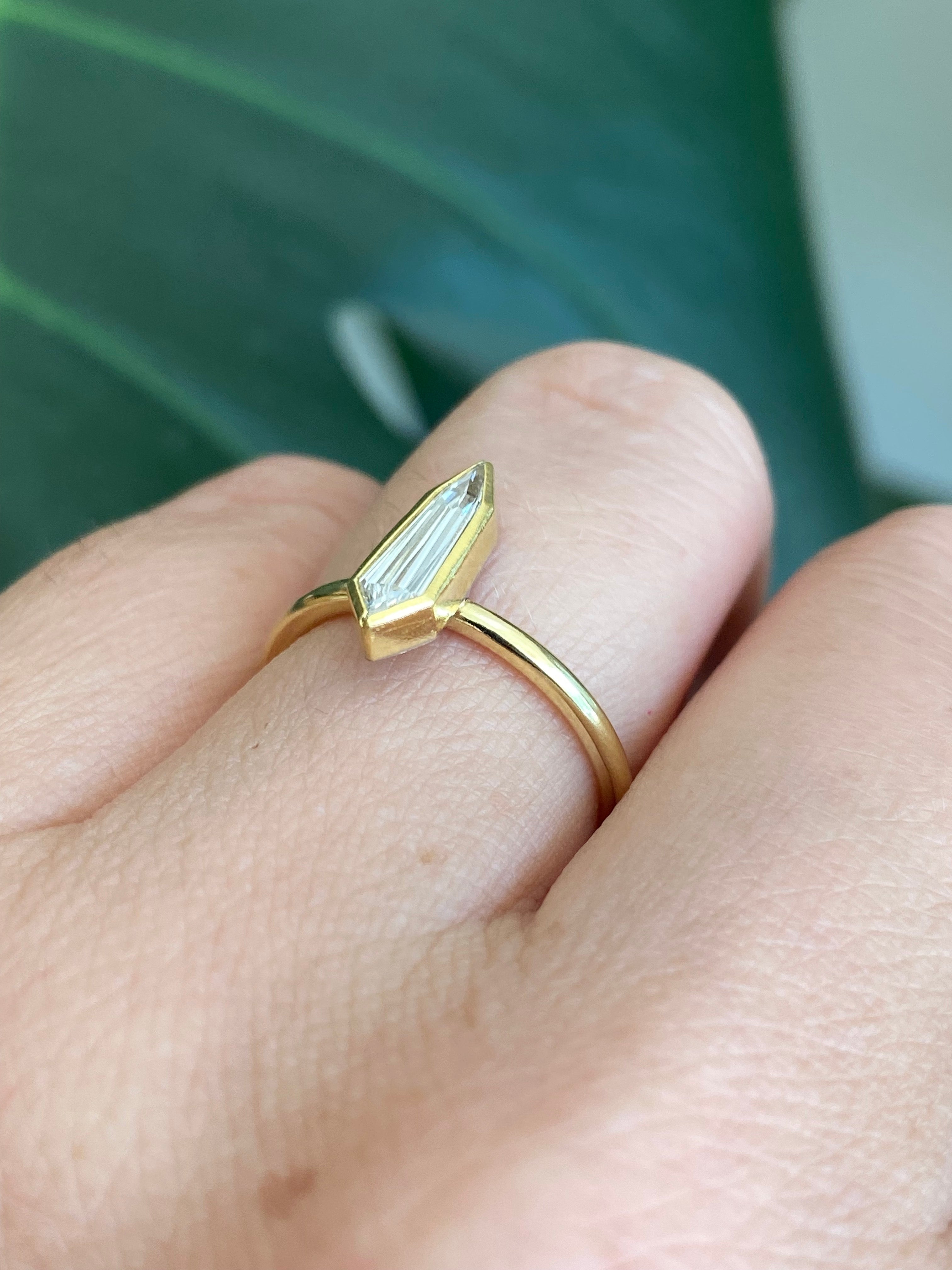 Sam Woehrmann- Long Shield Diamond Ring