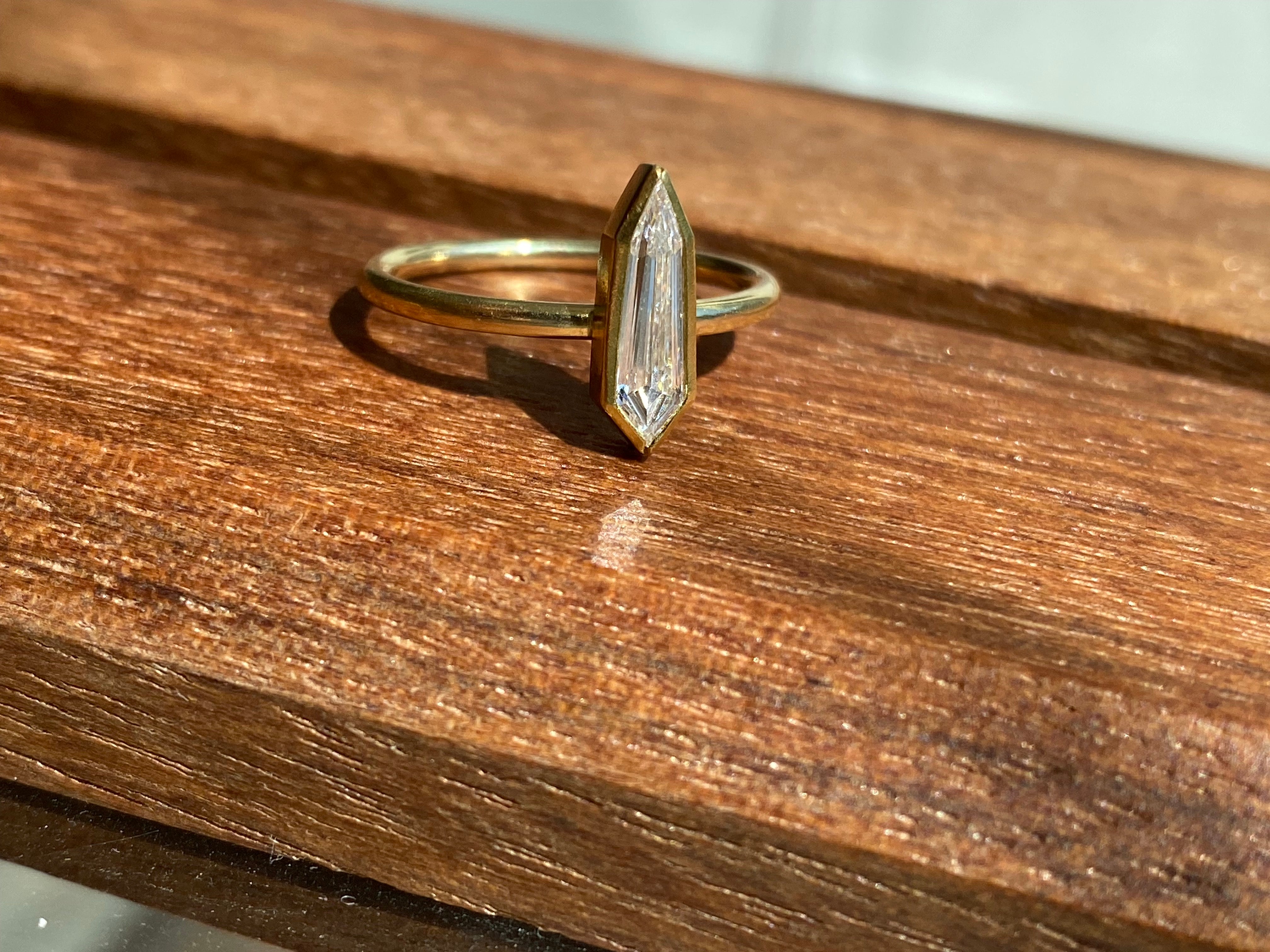 Sam Woehrmann- Long Shield Diamond Ring