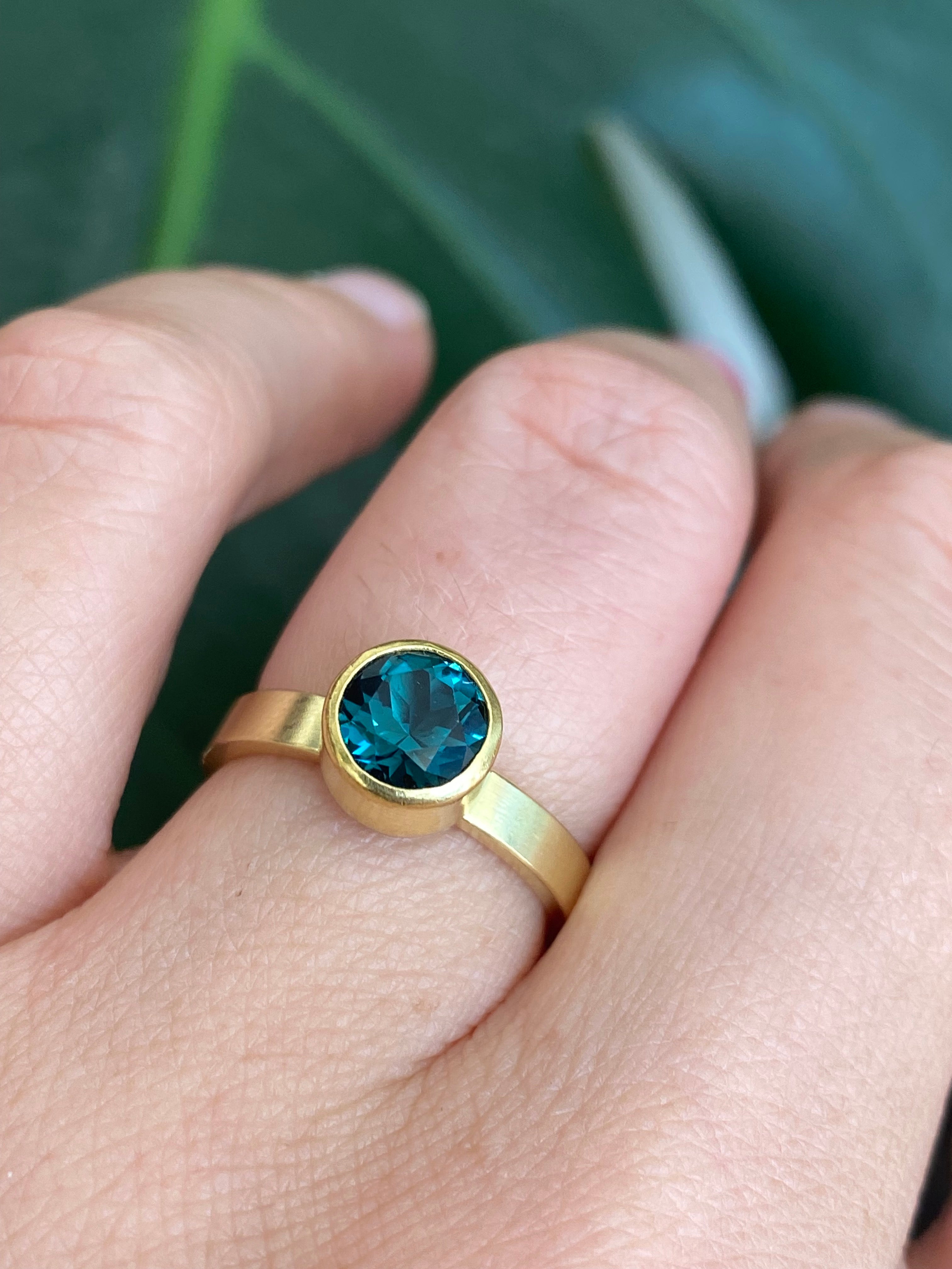 Sam Woehrmann- Blue Green Tourmaline Ring