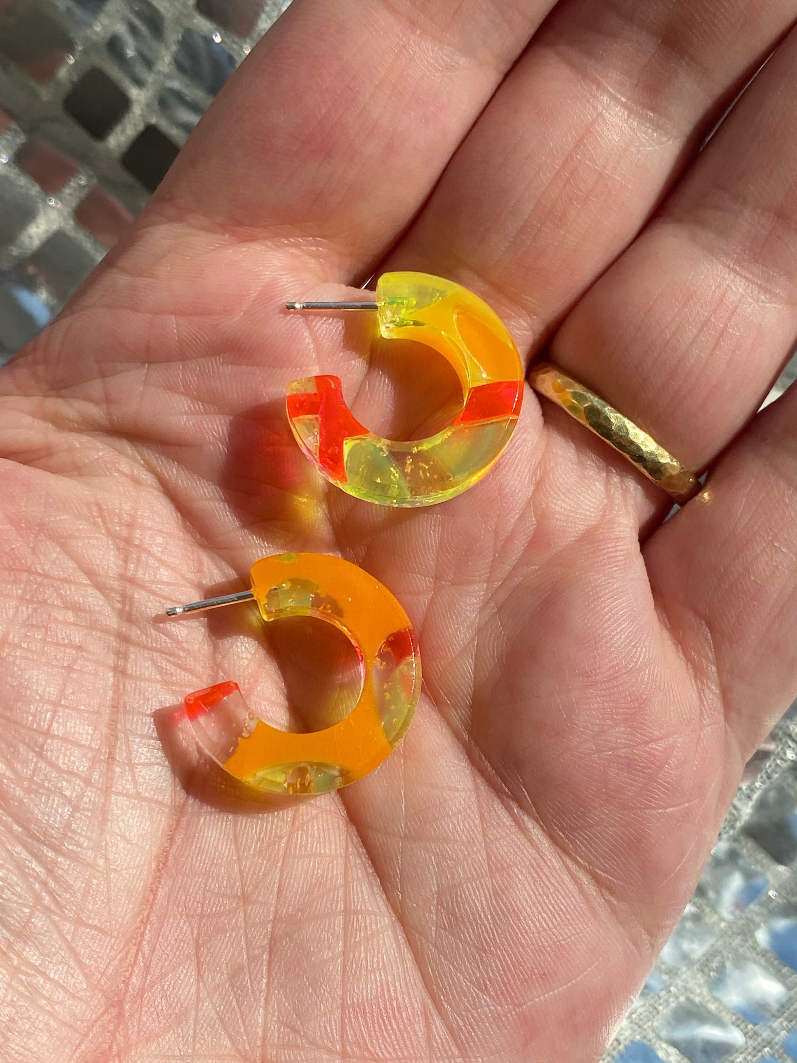 Woll Jewelry- Neon Hoop Earrings