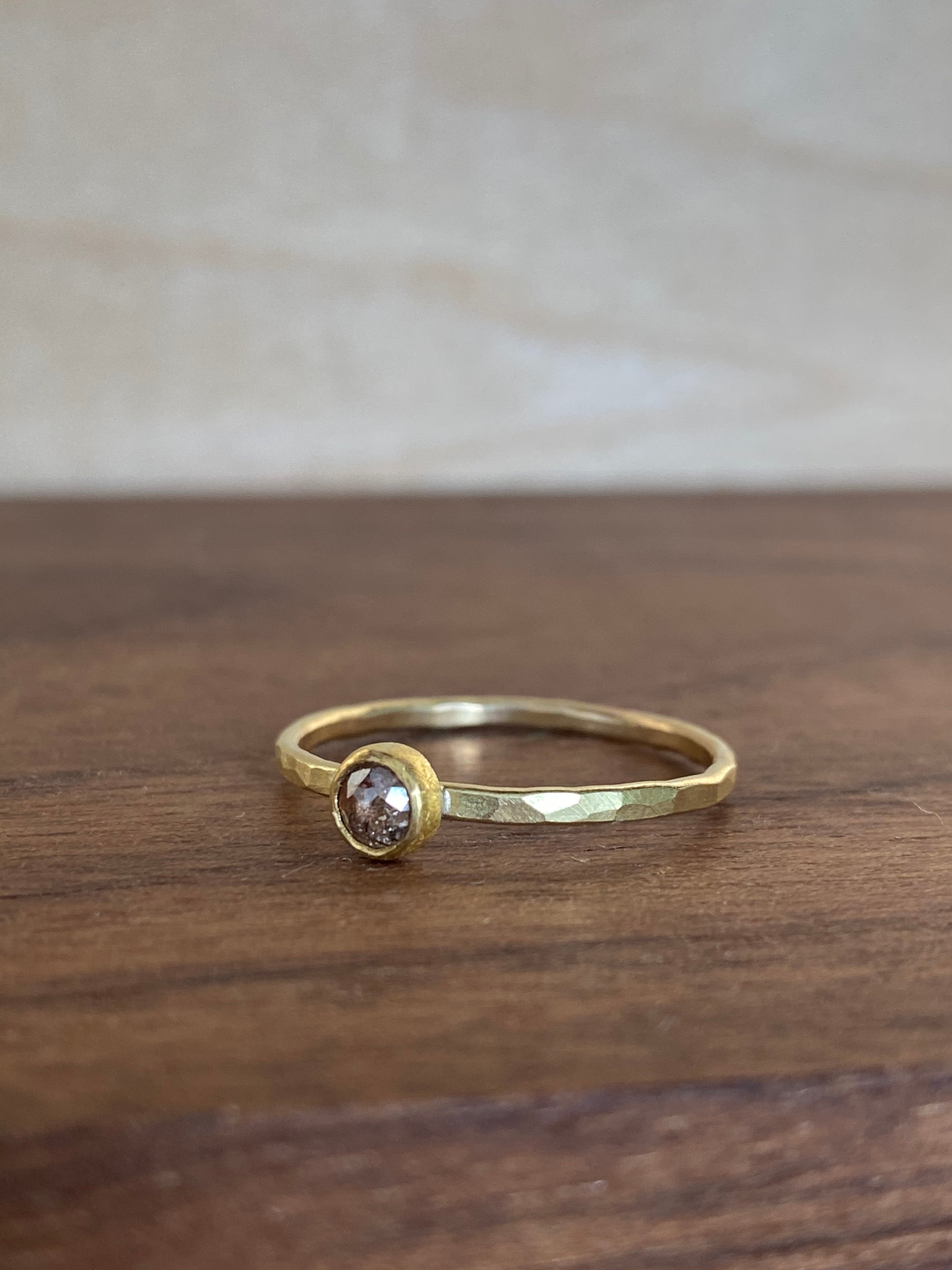 Siedra Loeffler- Rosecut Diamond Hammered Ring
