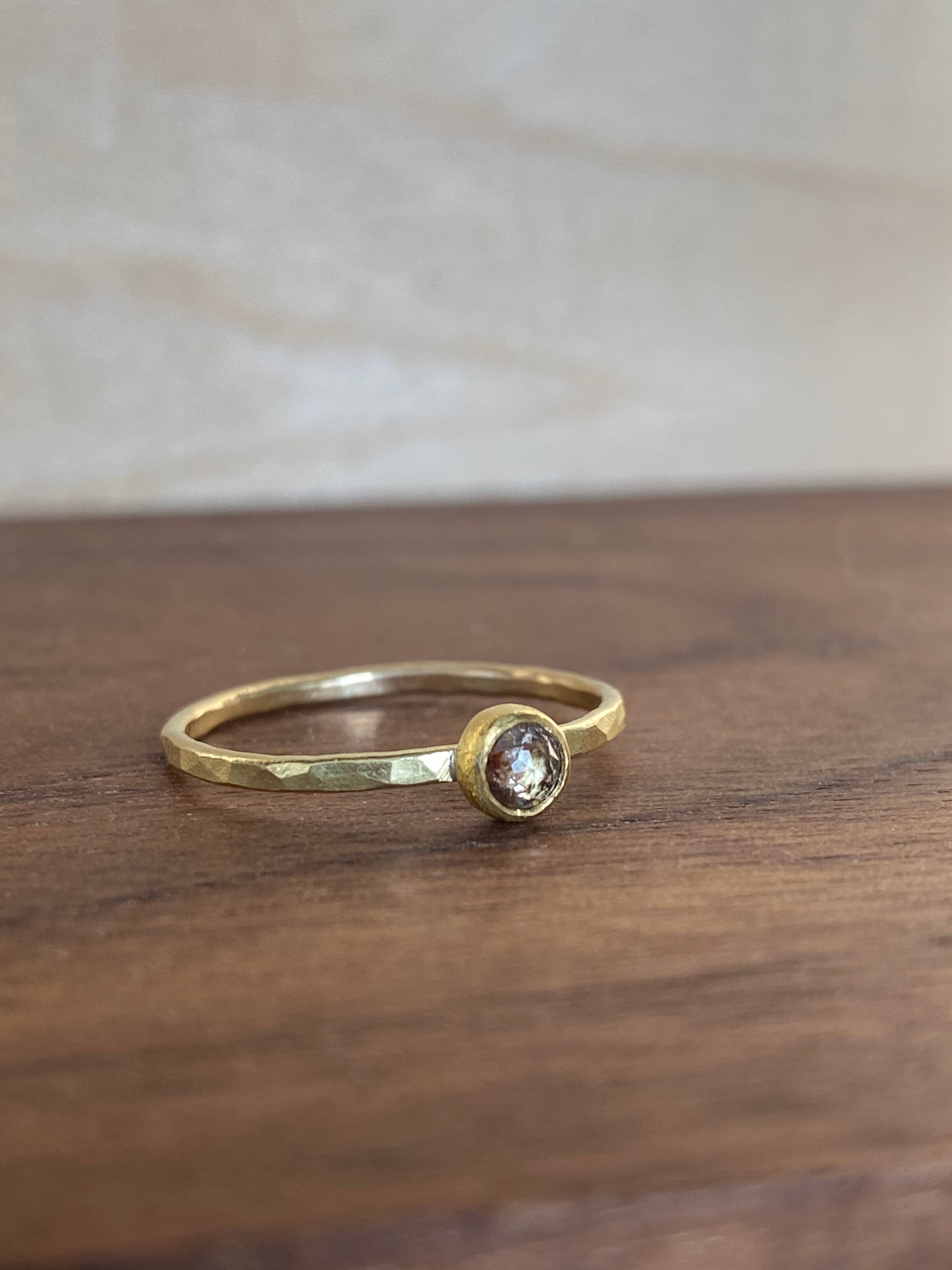 Siedra Loeffler- Rosecut Diamond Hammered Ring