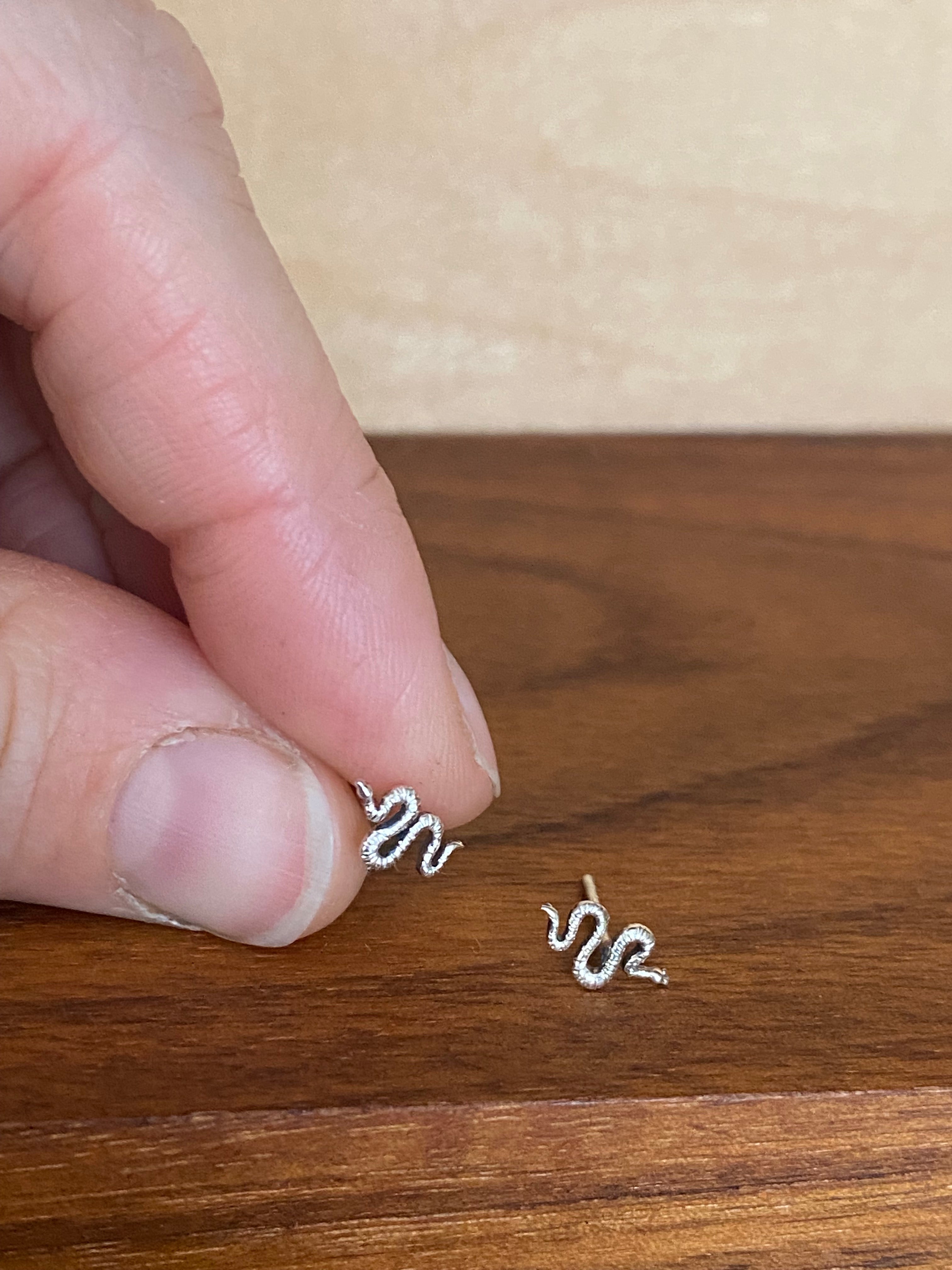 Koedyker Crafted- Teeny Tiny Baby Snake Stud Earrings