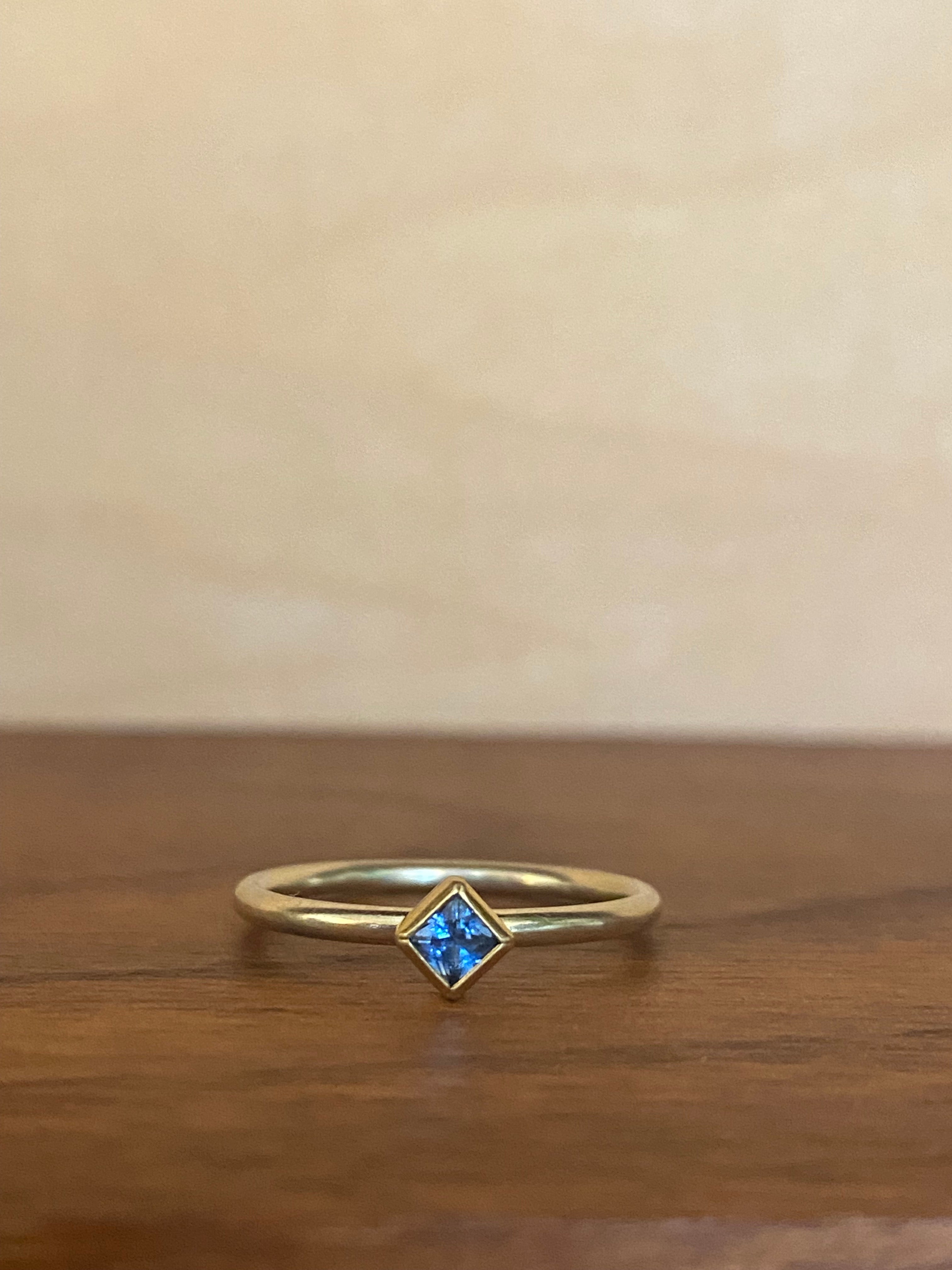 Sam Woehrmann- Petite Square Sapphire Ring