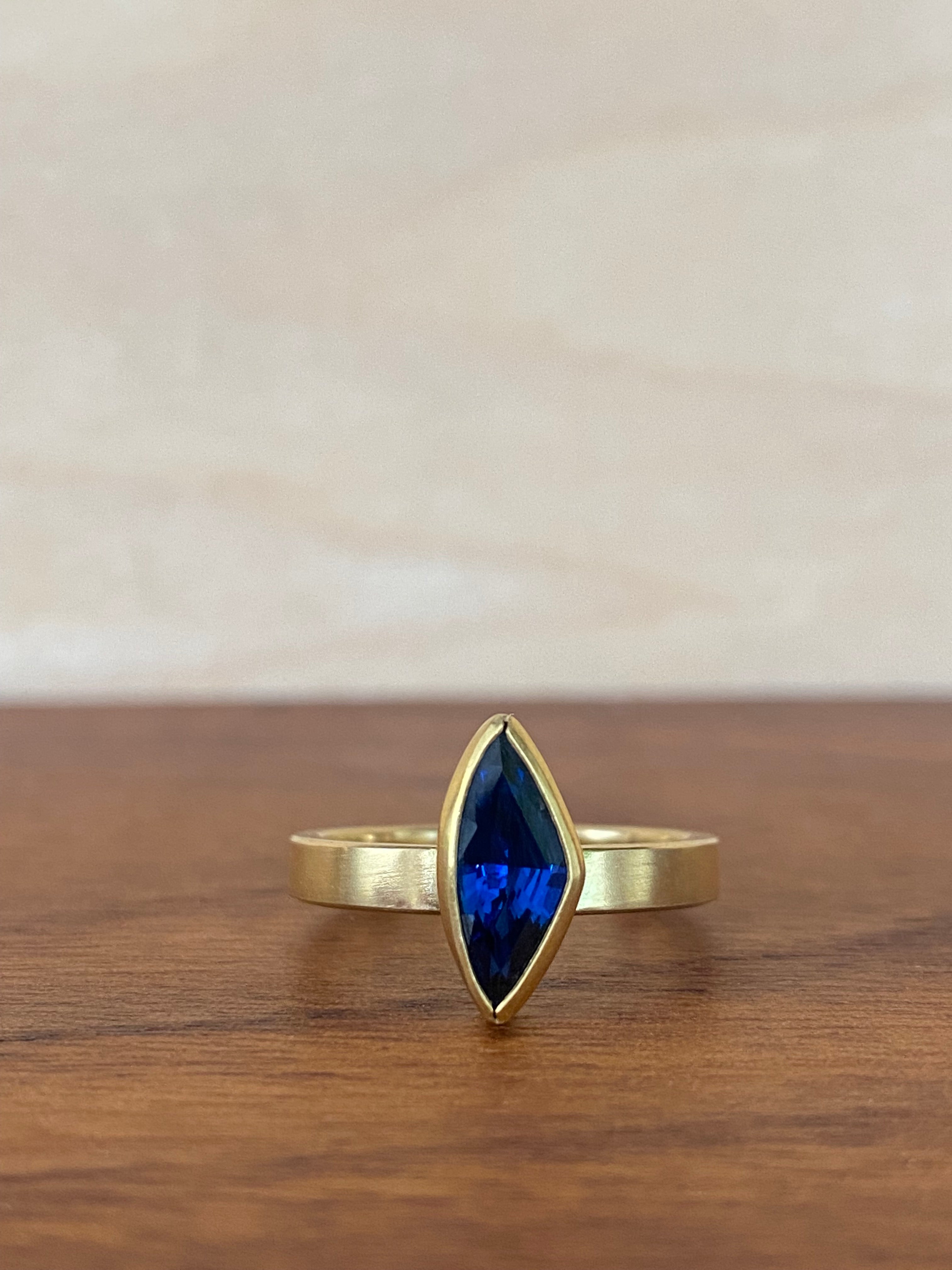 Sam Woehrmann- Sapphire Marquis Ring