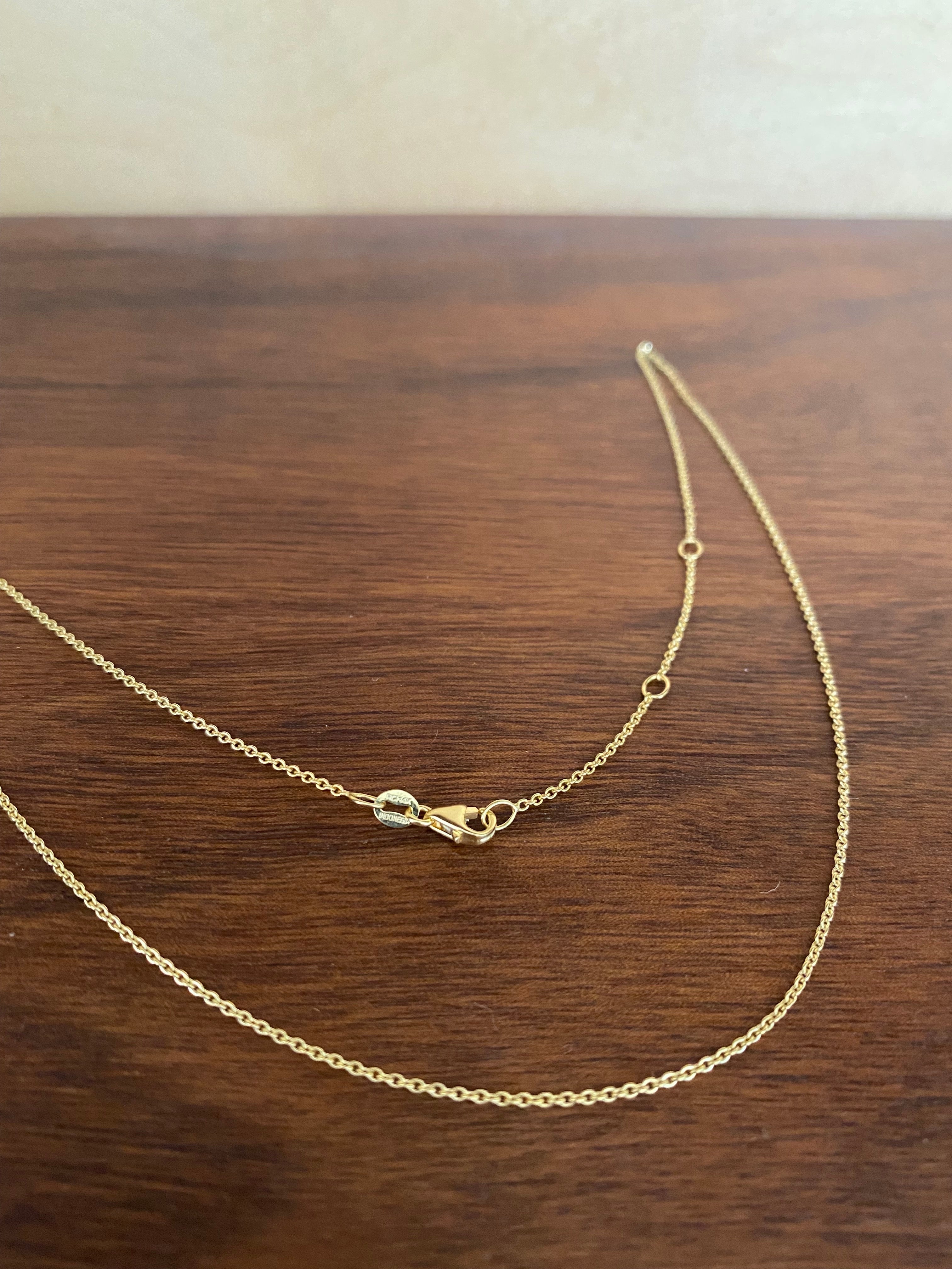 14k Yellow Gold 1.1mm Oval Cable Chain Necklace