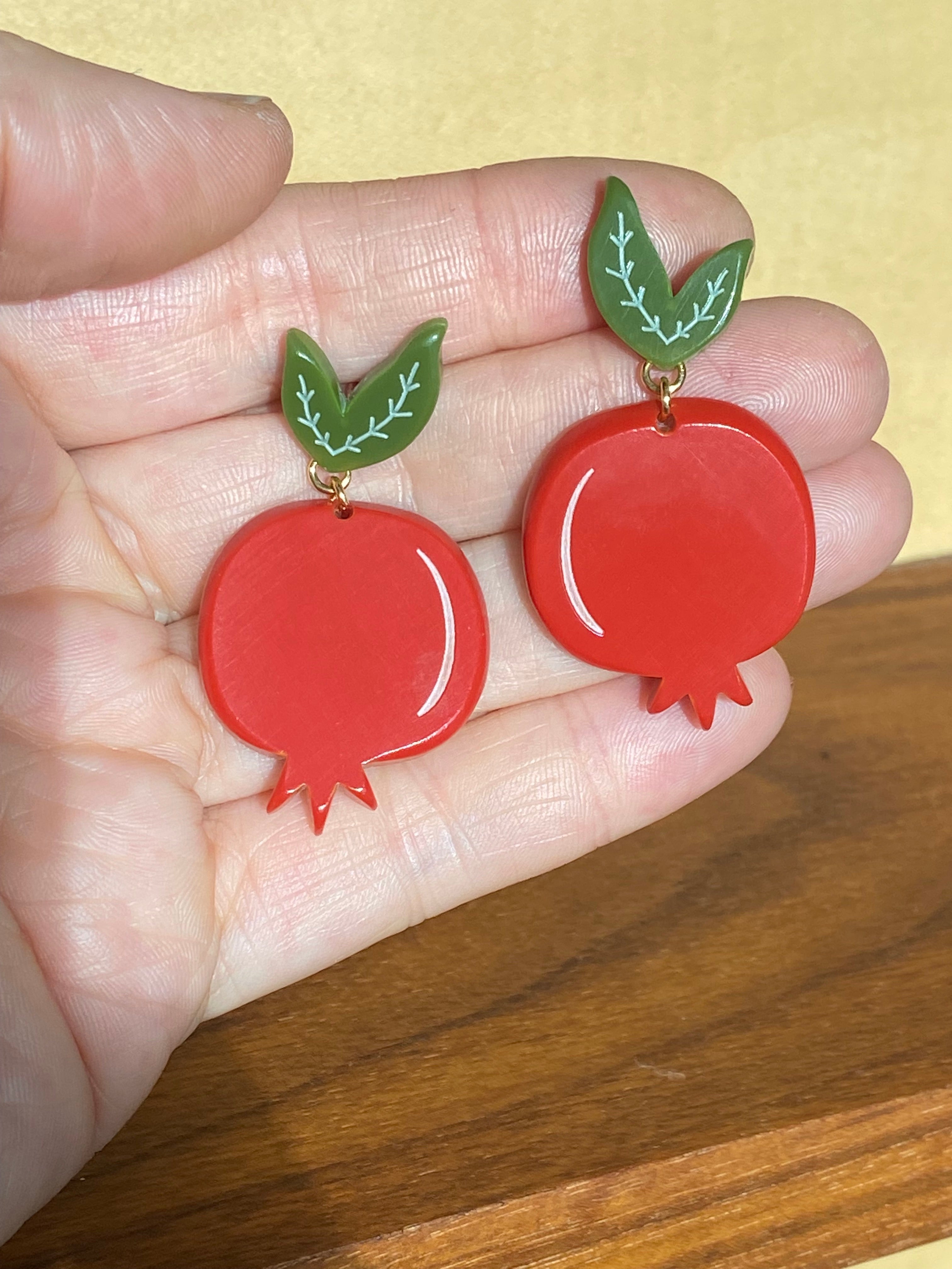 Woll Jewelry- Pomegranate Earrings