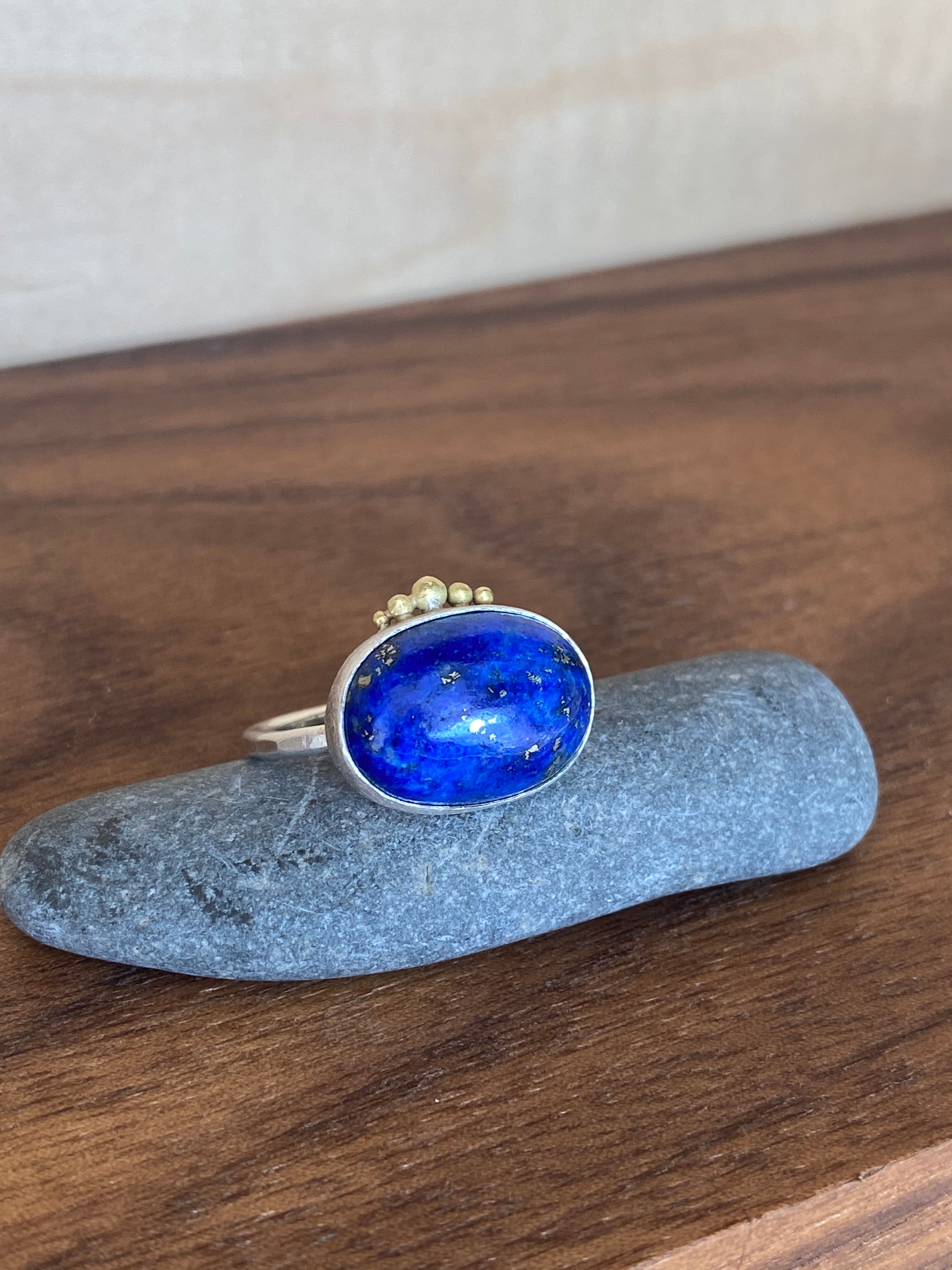 Siedra Loeffler- Lapis with 18k Crown Ring